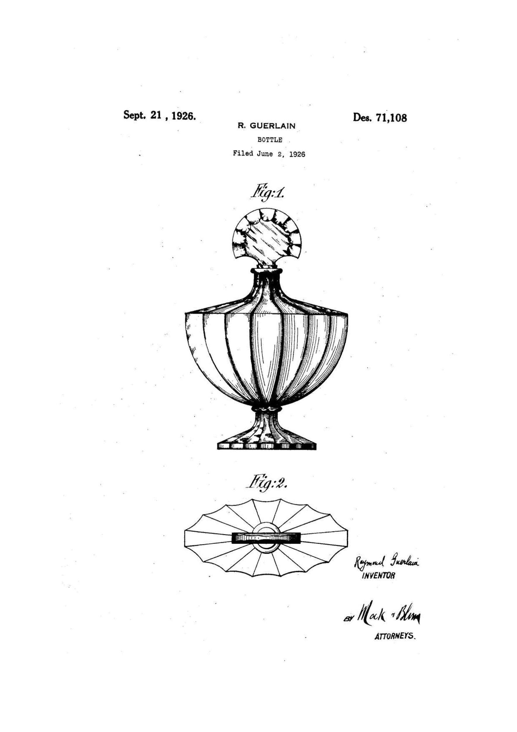 USPTO - Registrazioni brevetti Guerlain 1926-1938