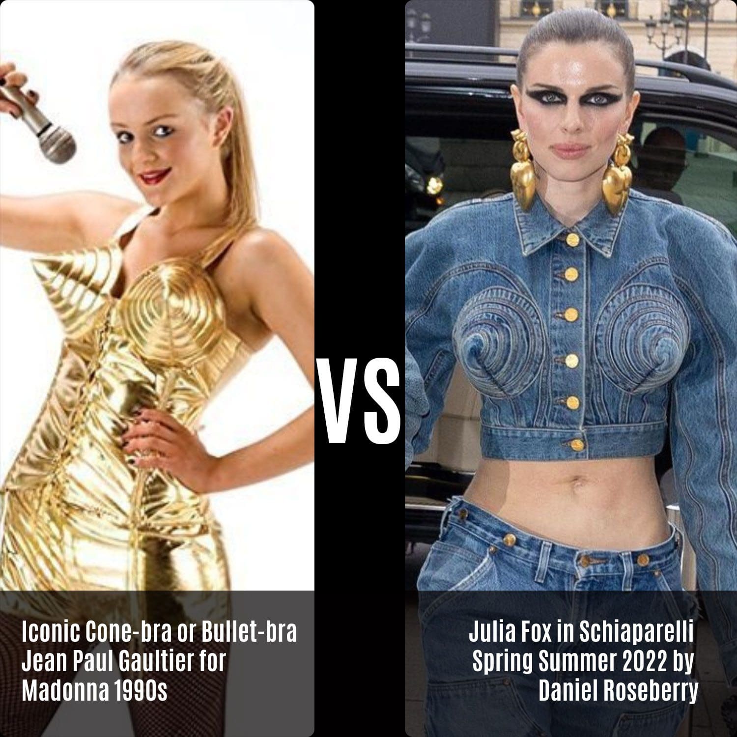 Jean Paul Gaultier für Madonna 1990 vs Daniel Roseberry für Schiaparelli RTW Spring Summer 2022