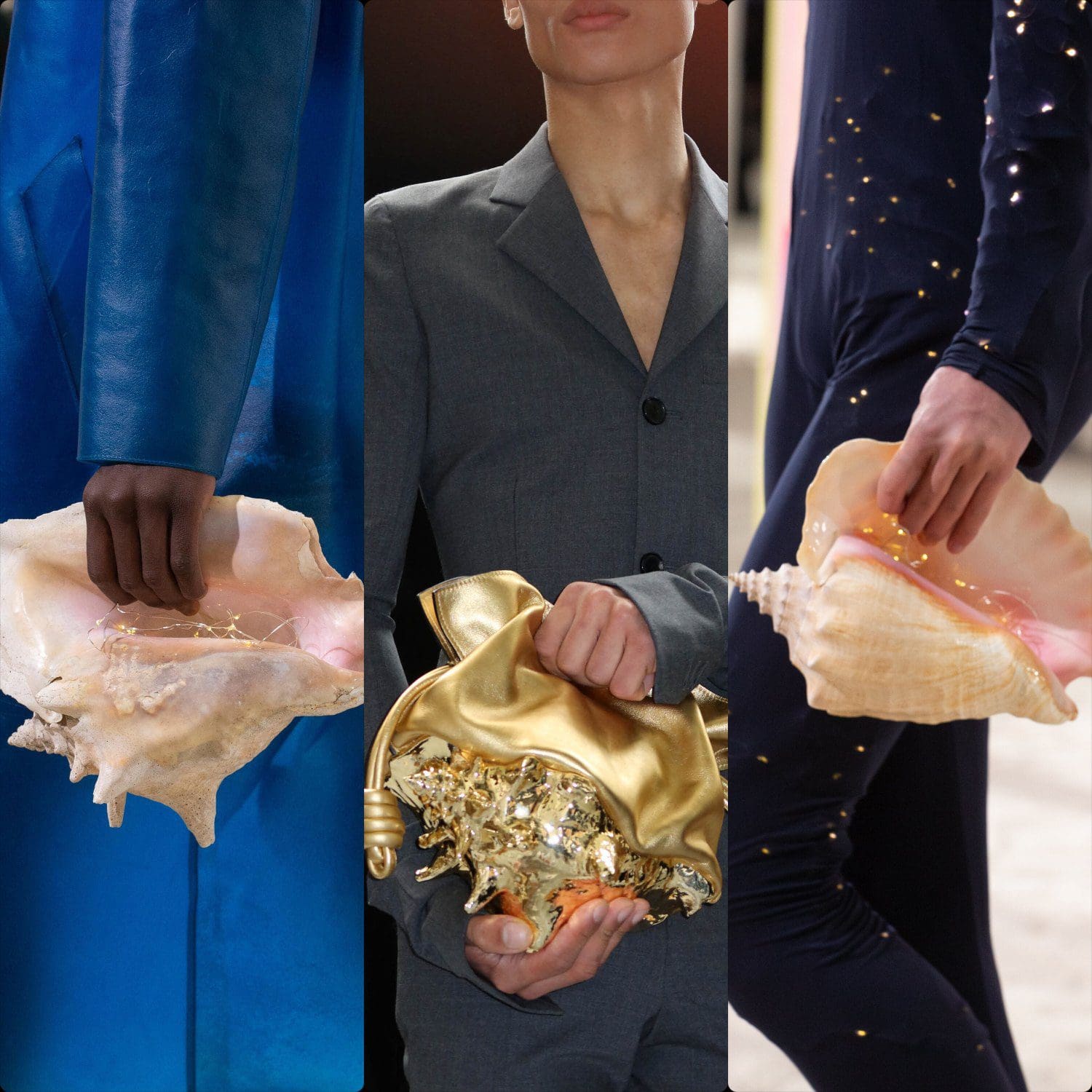 Loewe outono inverno 2022-2023 sacos de concha por RUNWAY MAGAZINE