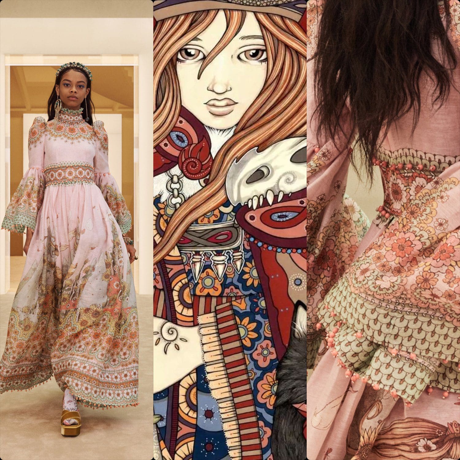Zimmermann Fall Winter 2022-2023 by Scottish Artist Anita Inverarity - RUNWAY MAGAZINE