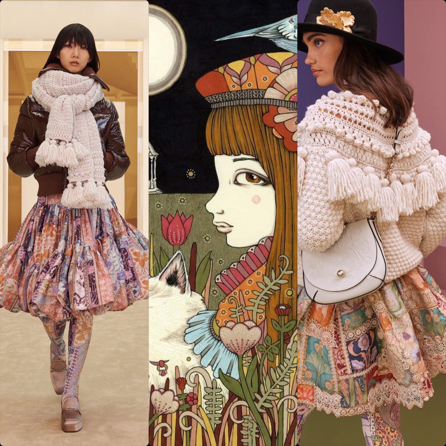 Zimmermann Fall Winter 2022-2023 by Scottish Artist Anita Inverarity - RUNWAY MAGAZINE
