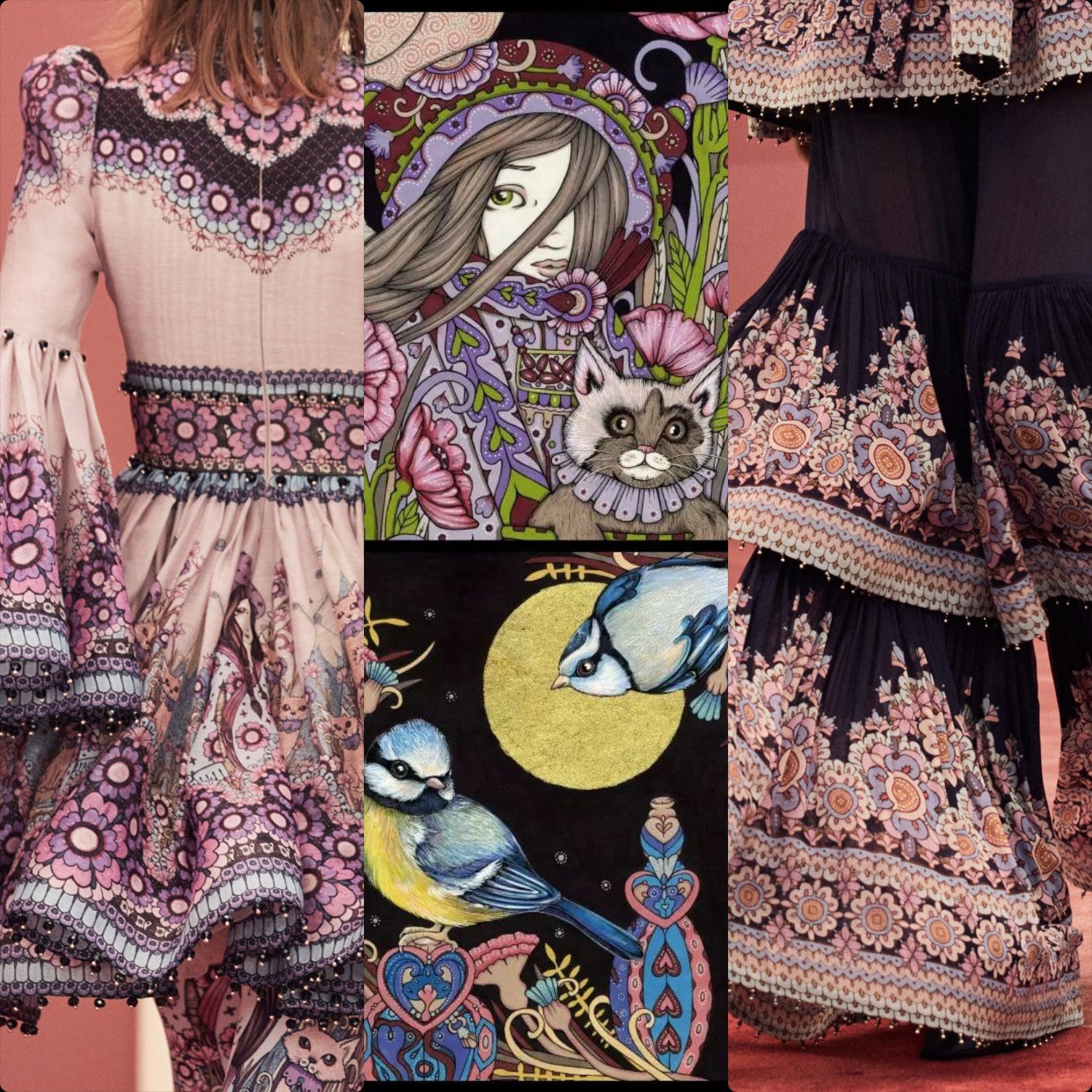 Zimmermann Fall Winter 2022-2023 by Scottish Artist Anita Inverarity - RUNWAY MAGAZINE