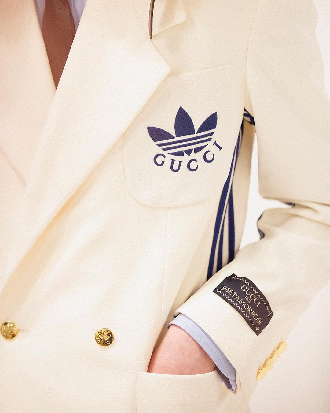 Gucci x Adidas Autunno Inverno 2022-2023 Dettagli ravvicinati Runway Magazine