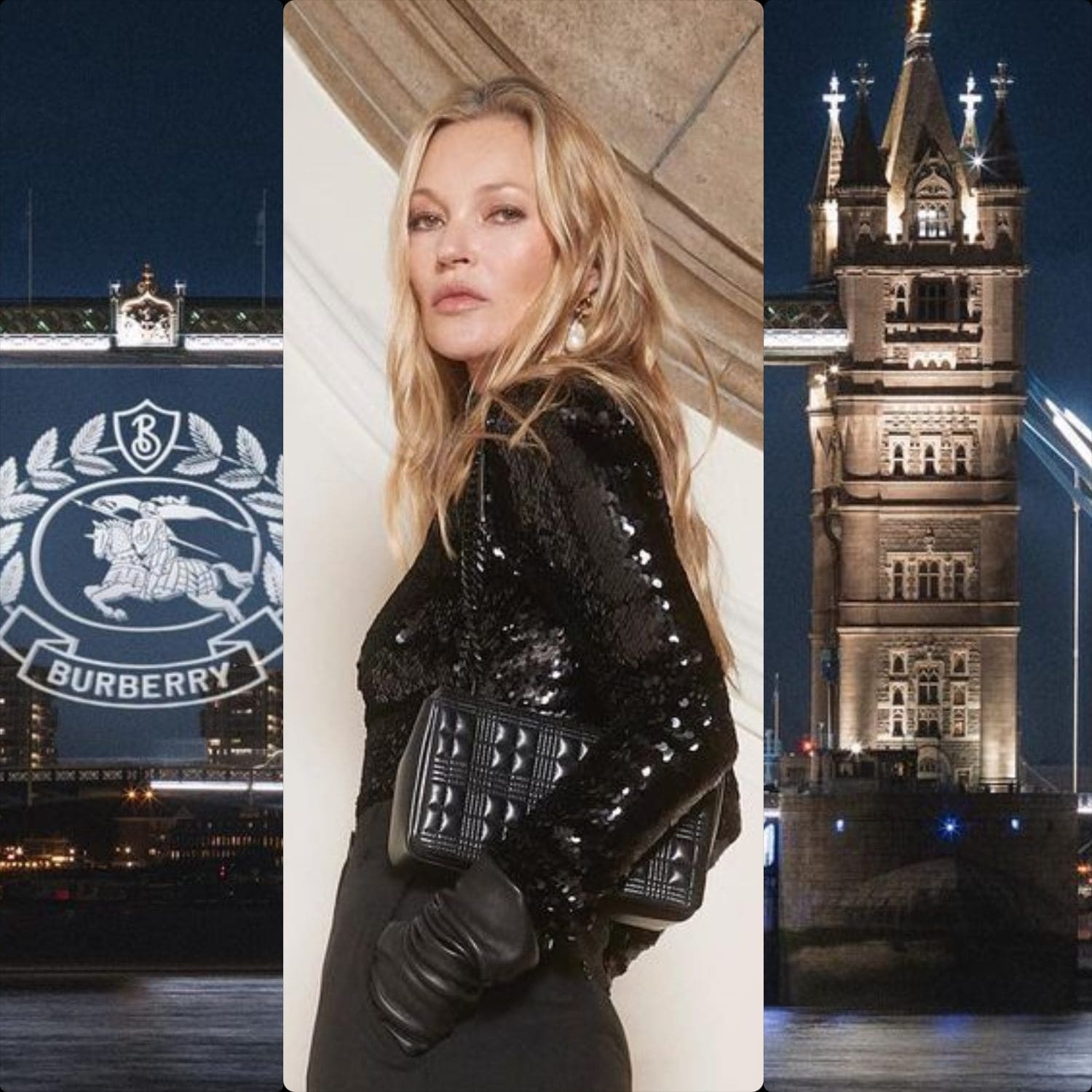 Kate Moss en Burberry Otoño Invierno 2022-2023 Londres Runway Revistas