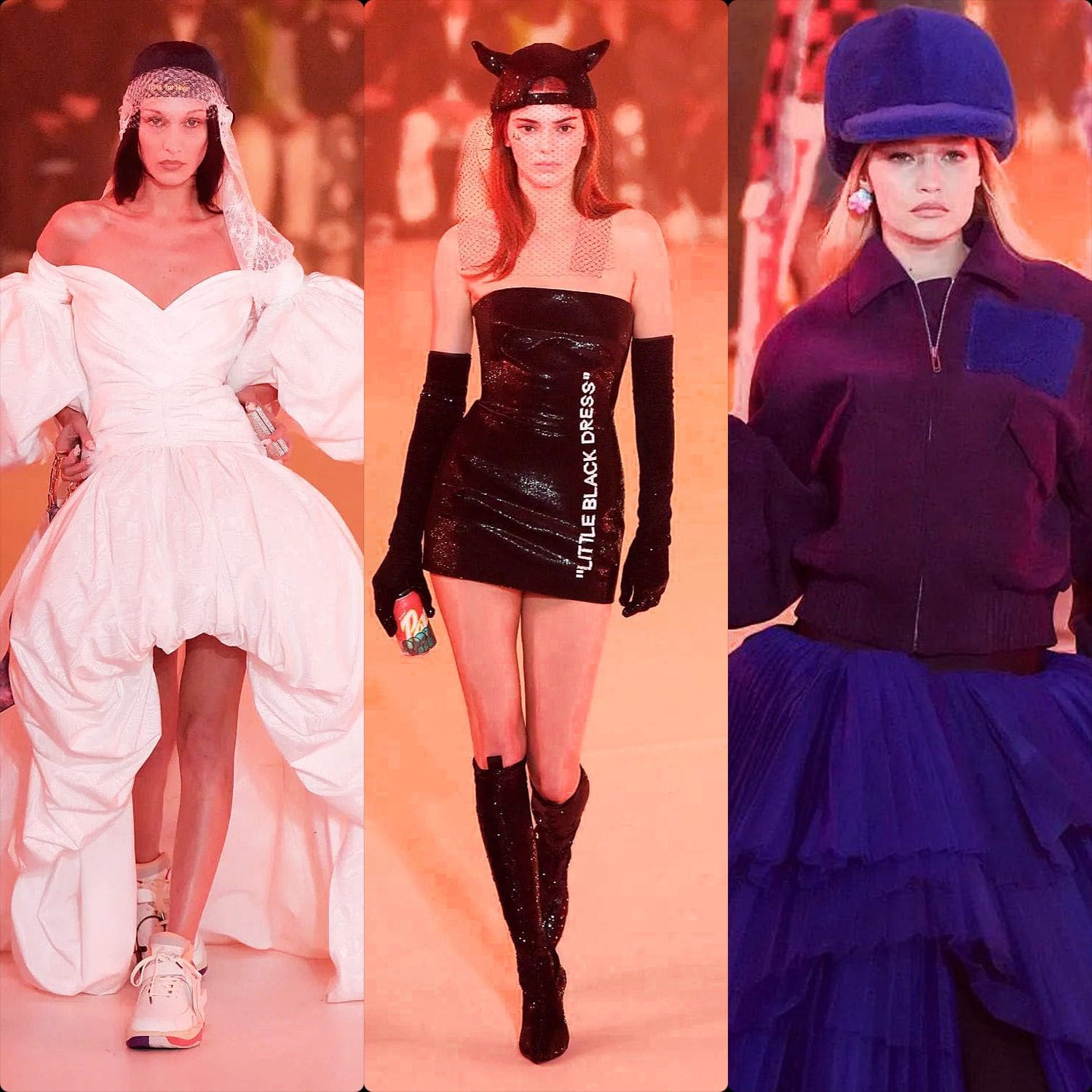 Bella Hadid, Kendall Jenner y Gigi Hadid para Off-White Otoño Invierno 2022-2023 París Runway Revistas