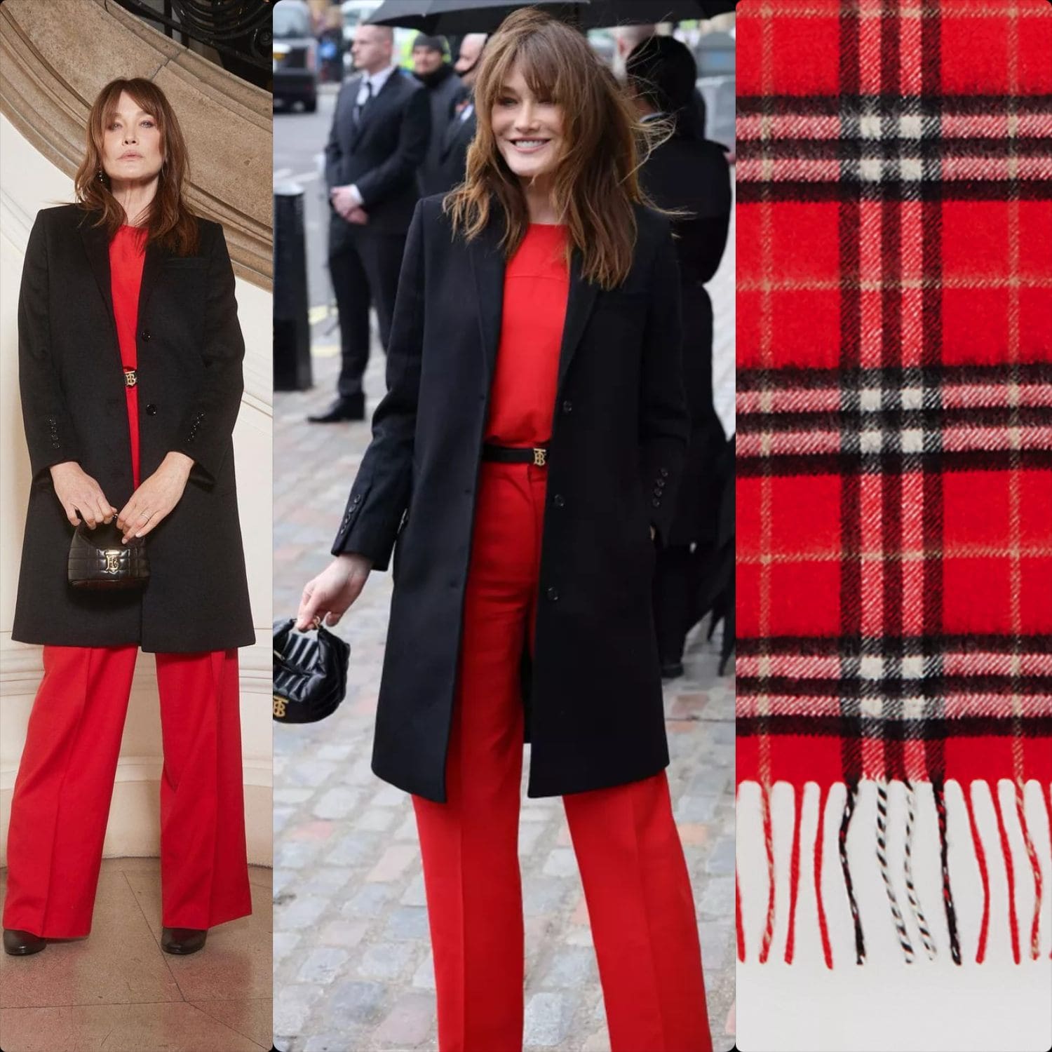 Carla Bruni Sarkozy en Burberry Otoño Invierno 2022-2023 Londres Runway Revistas