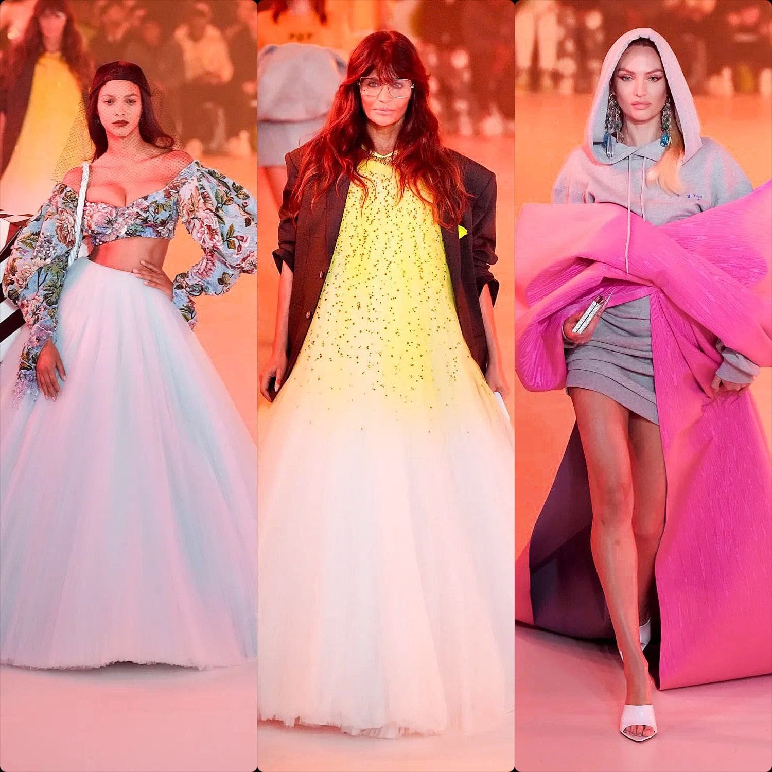 Helena Christensen y Candice Swanepoel para Off-White Otoño Invierno 2022-2023 París Runway Revistas