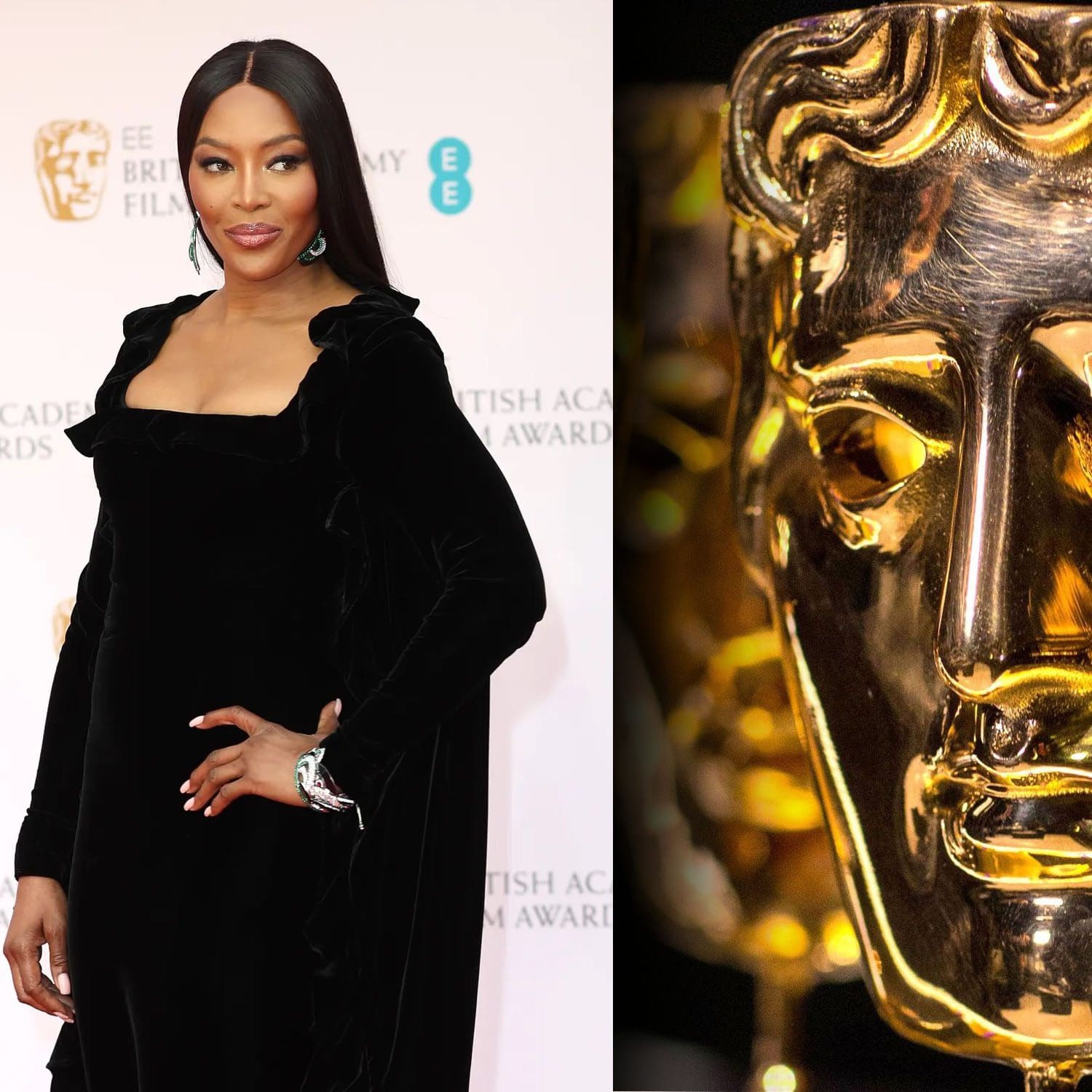 Naomi Campbell en Burberry aux BAFTA Awards 2022 par RUNWAY MAGAZINE