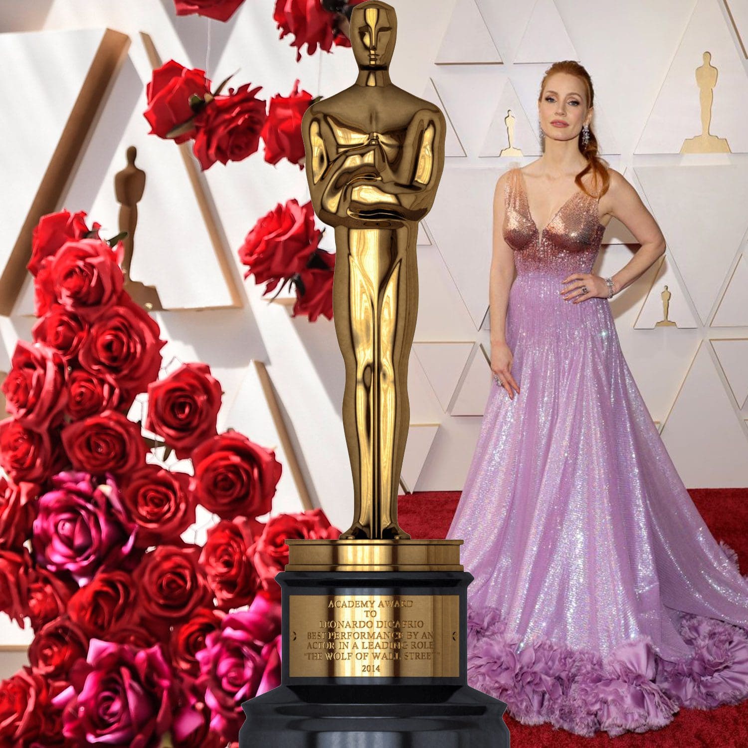 Jessica Chastain viste Gucci en los Oscar 2022 Runway Revistas