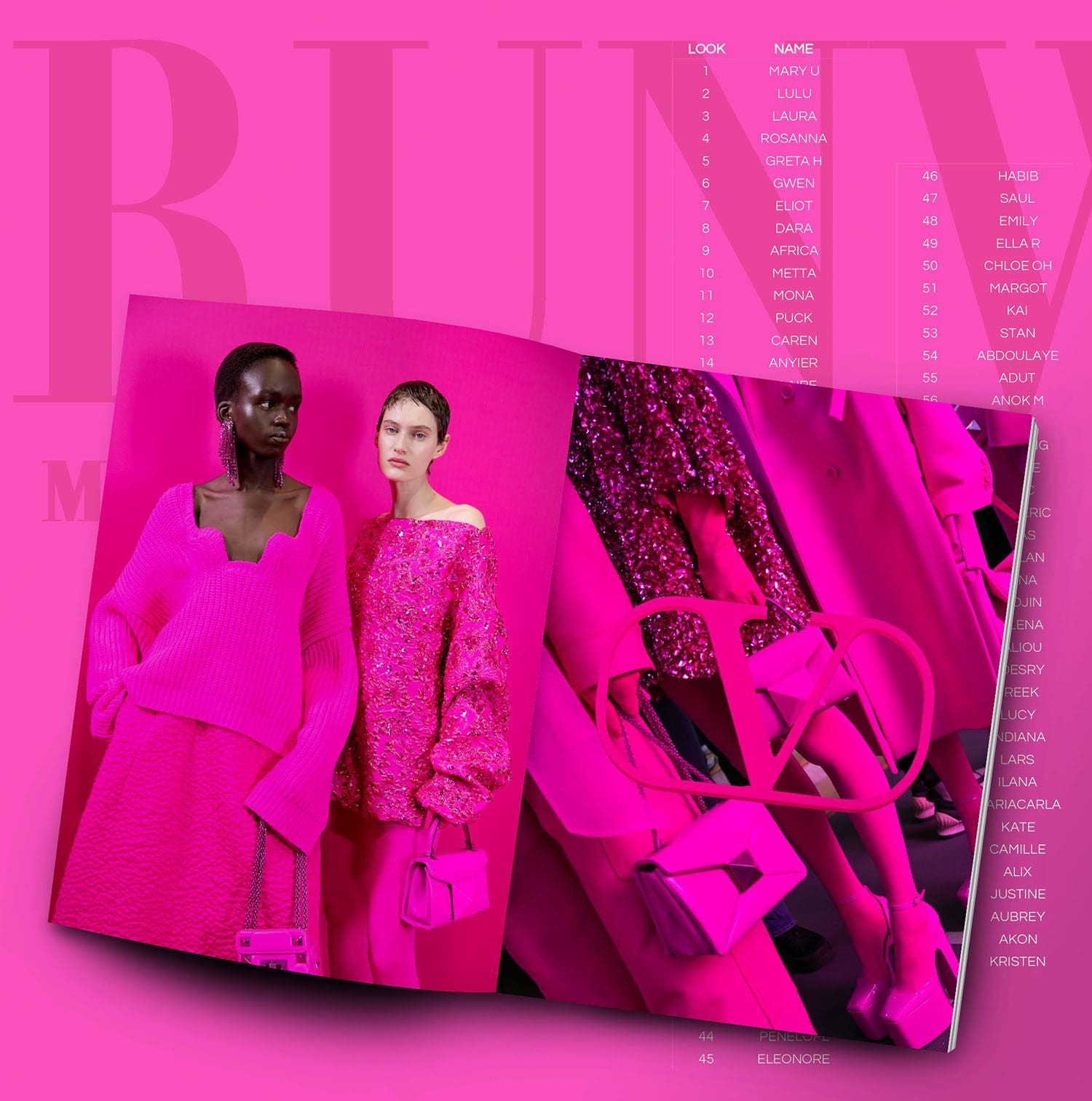Especial Valentino Rosa Issue Outono 2022-2023 Runway revista