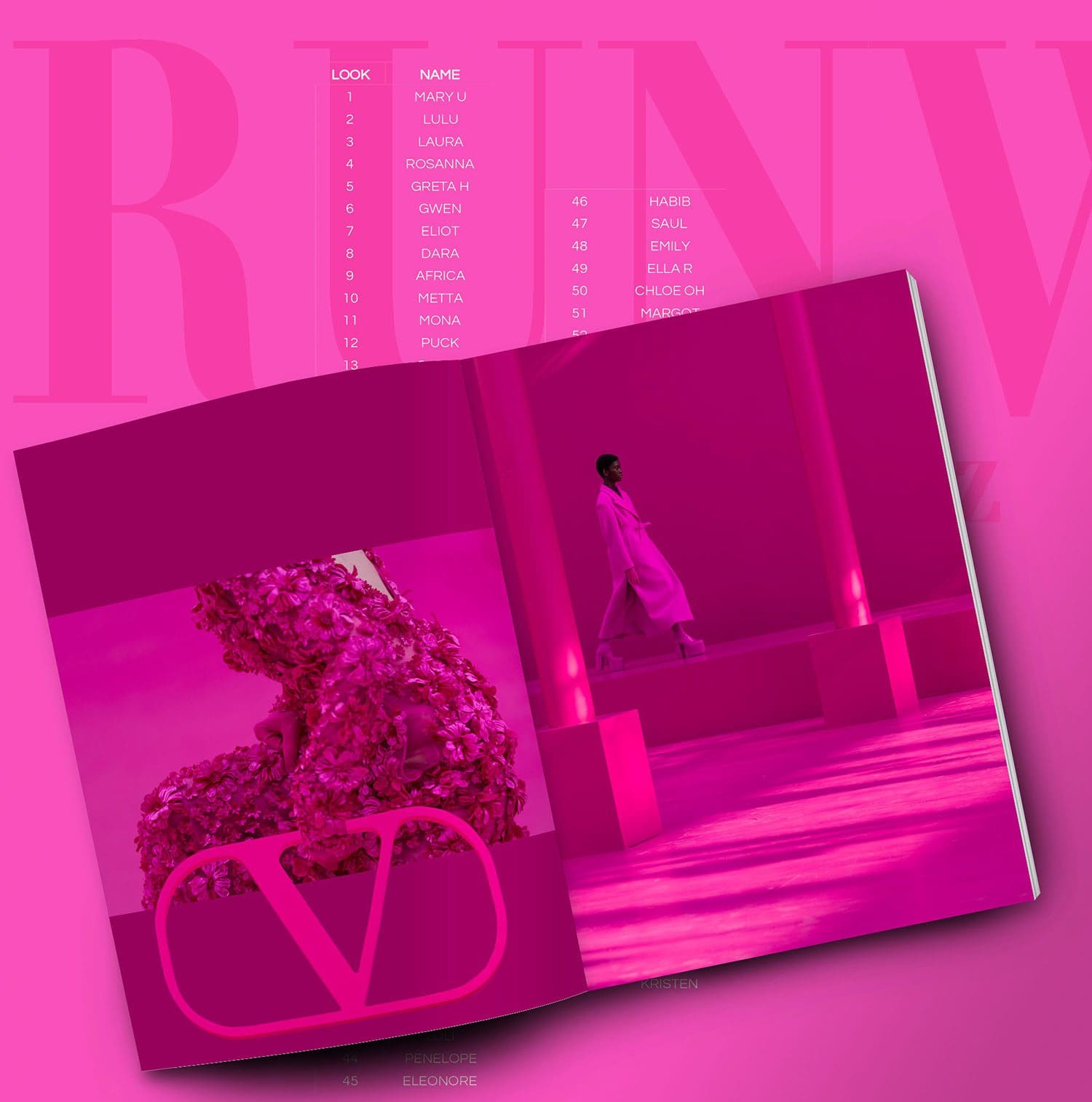 Especial Valentino Rosa Issue Outono 2022-2023 Runway revista