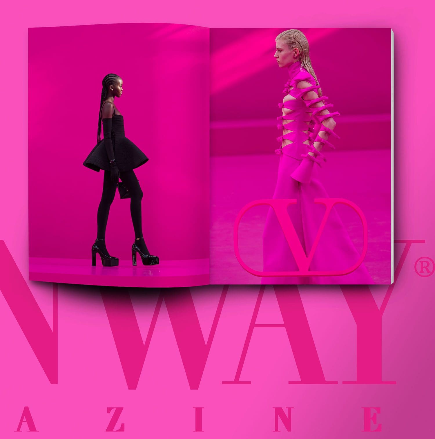 Especial Valentino Rosa Issue Outono 2022-2023 Runway revista