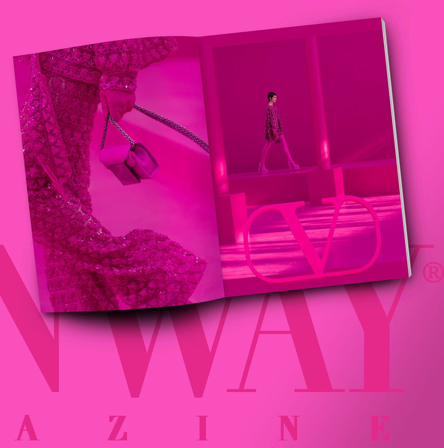Especial Valentino Rosa Issue Outono 2022-2023 Runway revista