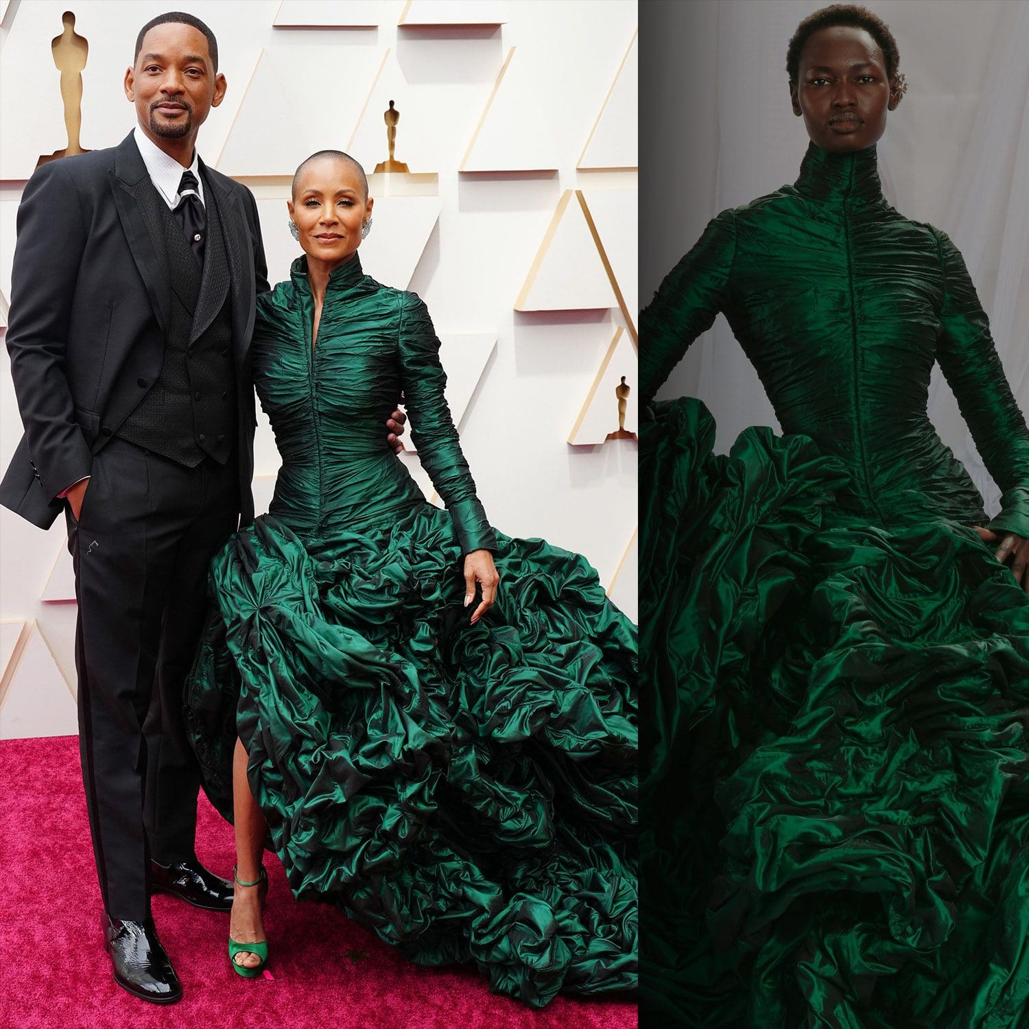 Will Smith y Jada Pinkett Smith en Jean Paul Gaultier Couture SS 2022 asisten a los Oscar 2022 Runway Revistas