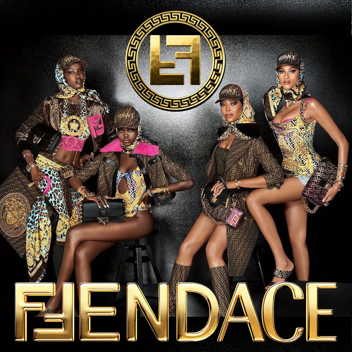 Colaboração Fendace - Fendi Versace - maio de 2022 Runway revista