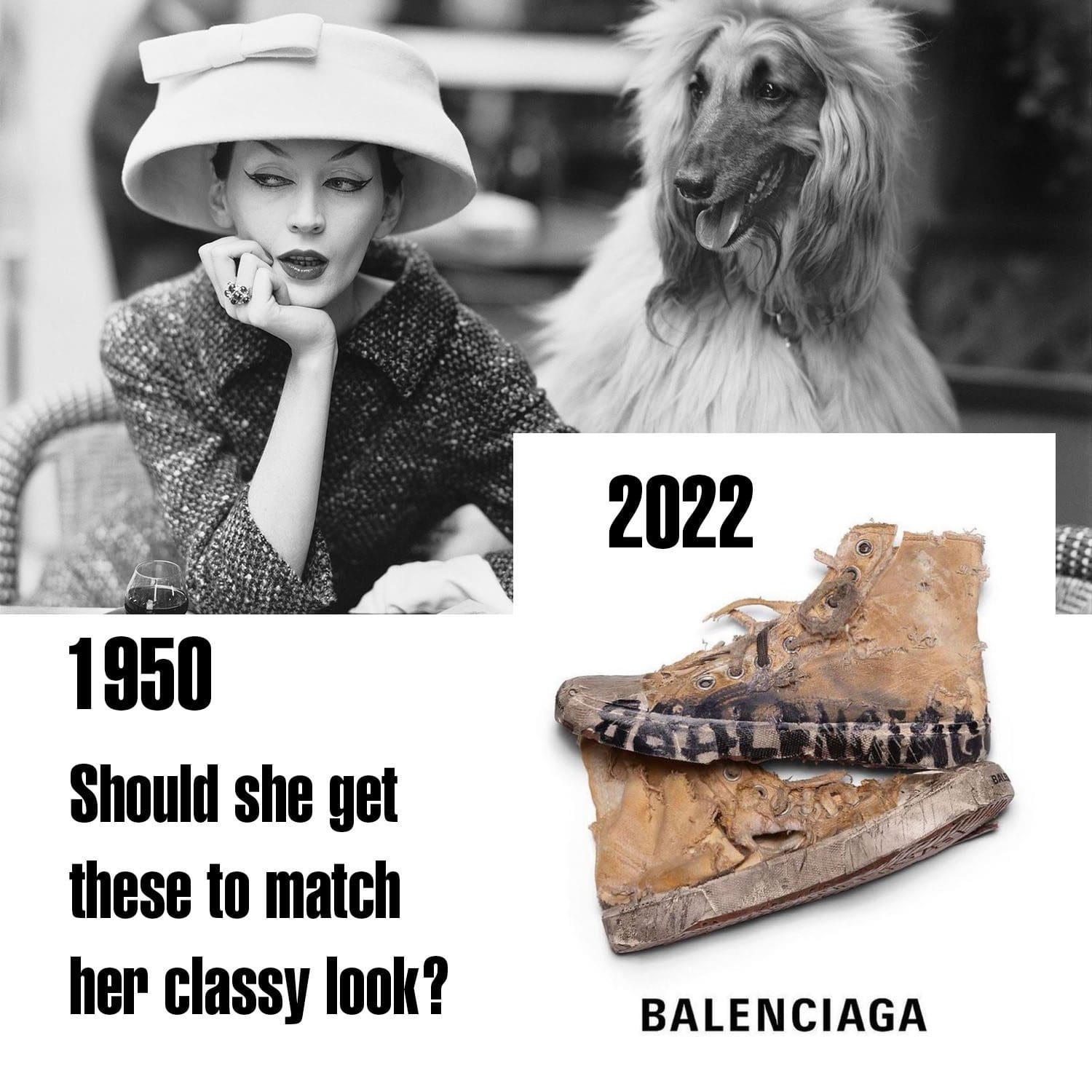 Balenciaga 1950 vs Balenciaga 2022 zapatillas sucias