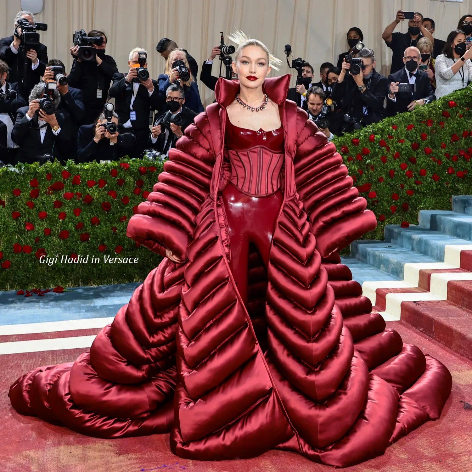 Gigi Hadid in Versace at The Met Gala 2022 by Runway Magazine