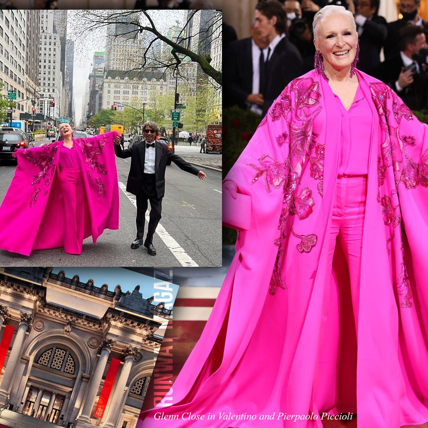 Glenn Close in Valentino at The Met Gala 2022 by Runway Magazine
