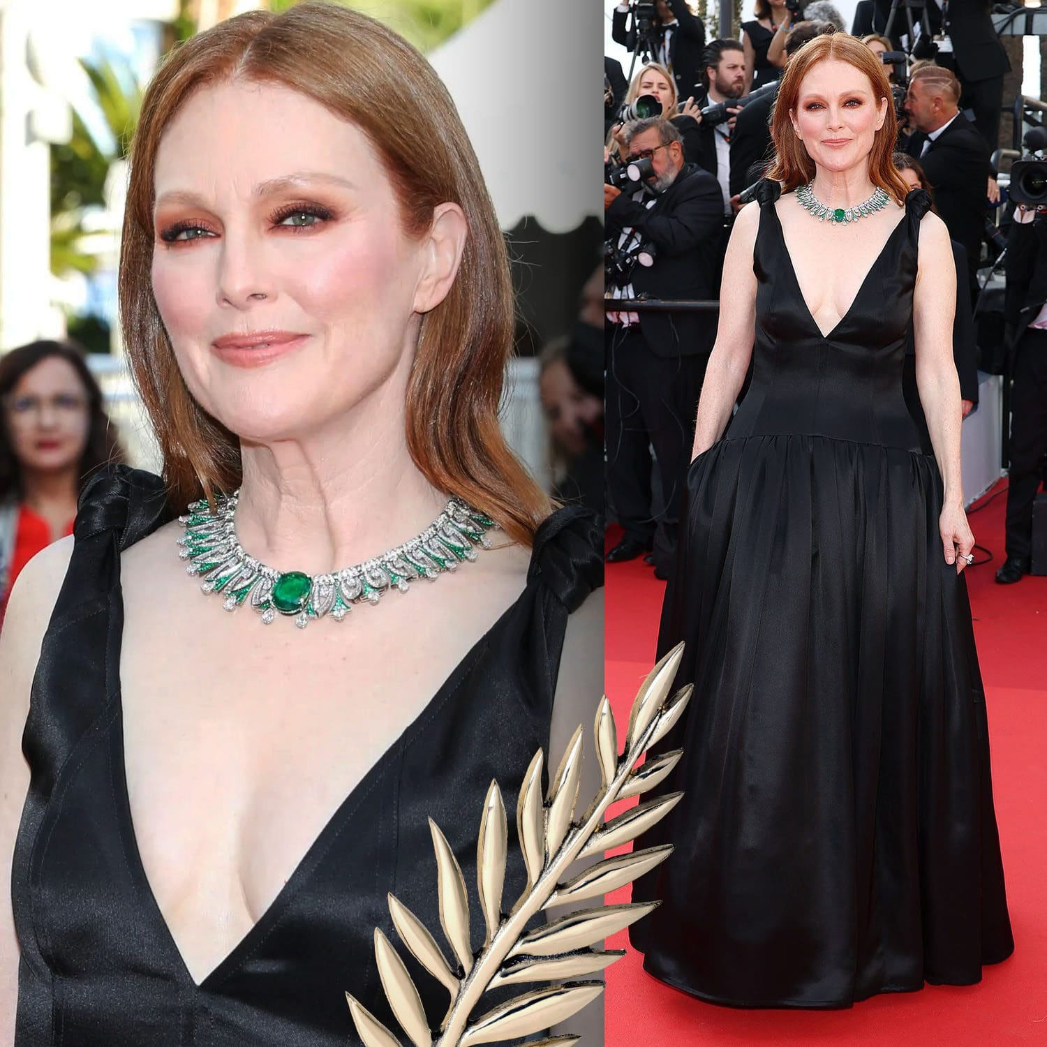 Julianne Moore in Bottega Veneta, necklace Bulgari at Cannes 2022 Runway Magazine