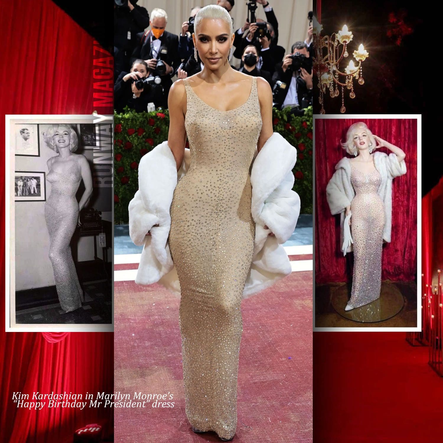 Kim Kardashian Marilyn Monroe Happy Birthday Mr President dress at The Met Gala 2022 by Runway Magazine