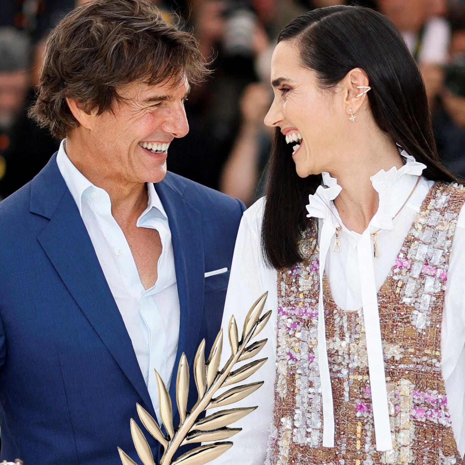 Tom Cruise in Giorgio Armani and Jennifer Connelly in Louis Vuitton at Cannes 2022 Runway Magazine