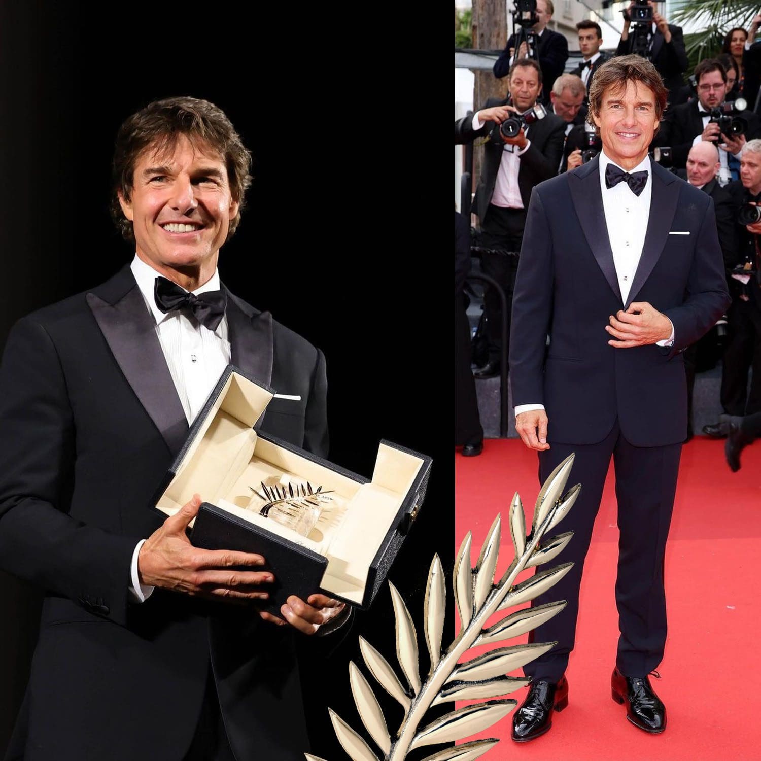 Tom Cruise in Giorgio Armani receiving Palme d'Or Cannes 2022 Runway Magazine