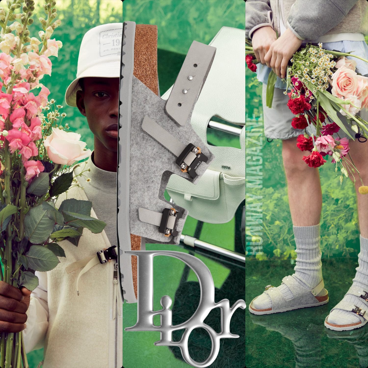 Collaboration Dior et Birkenstock par RUNWAY MAGAZINE