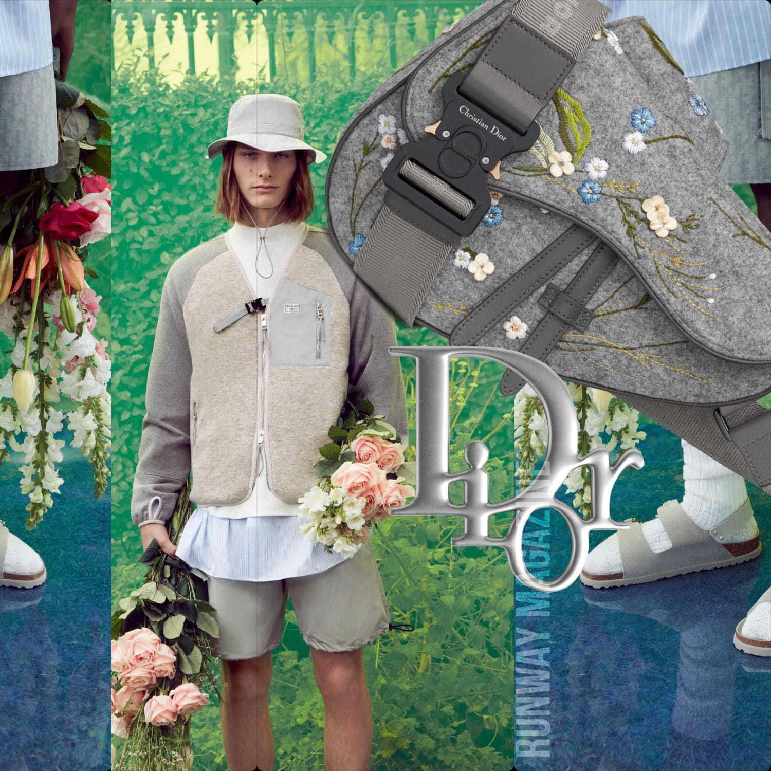 Collaboration Dior et Birkenstock par RUNWAY MAGAZINE
