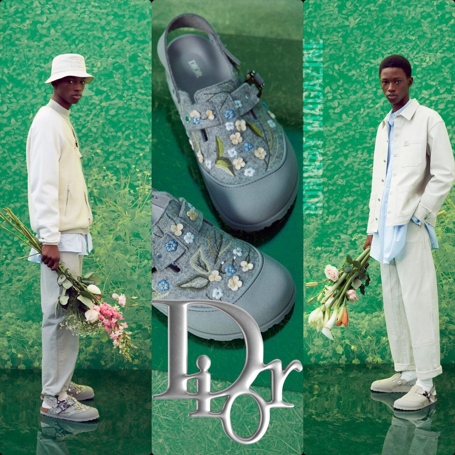 Collaboration Dior et Birkenstock par RUNWAY MAGAZINE