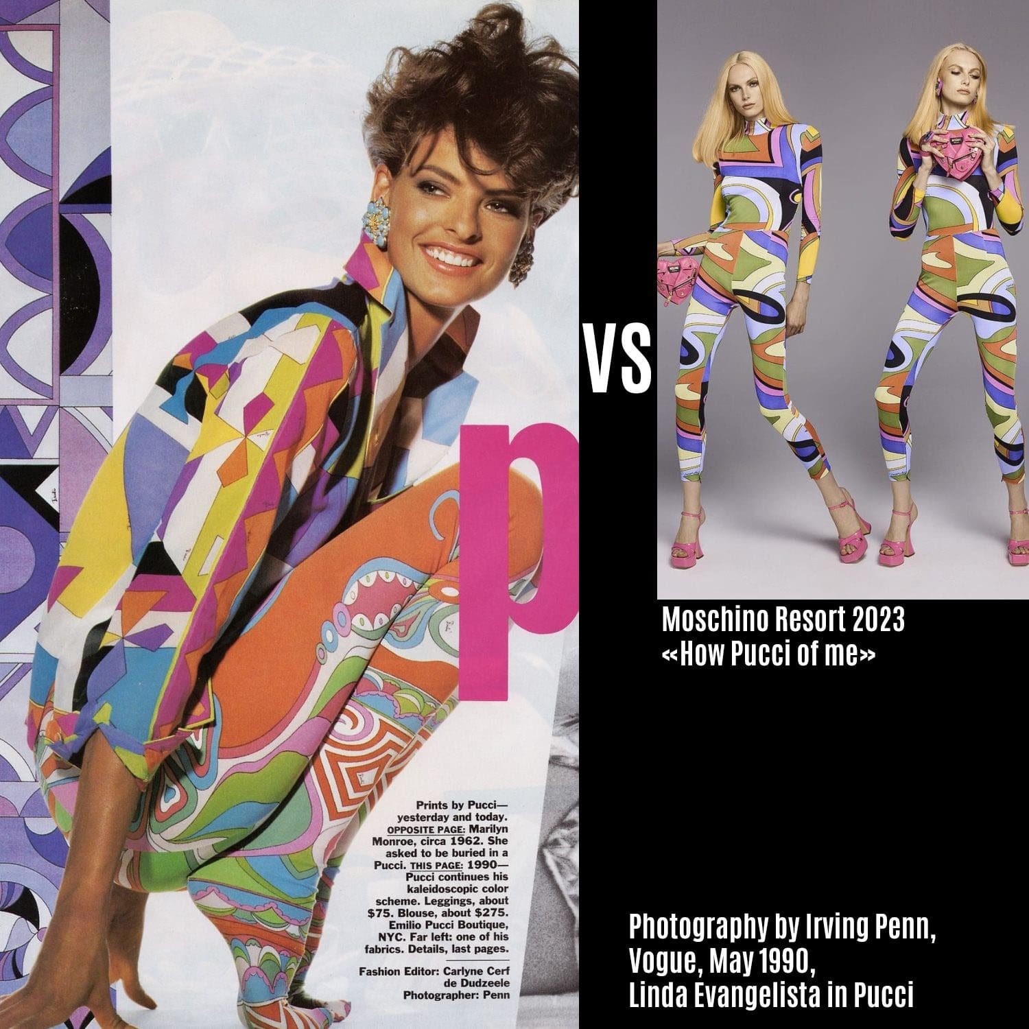 Pucci 1990 vs. Moschino 2023