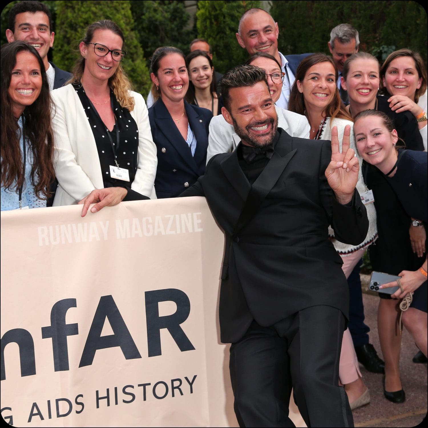 Ricky Martin and team at amfAR Gala Cannes 2022 Runway Magazine
