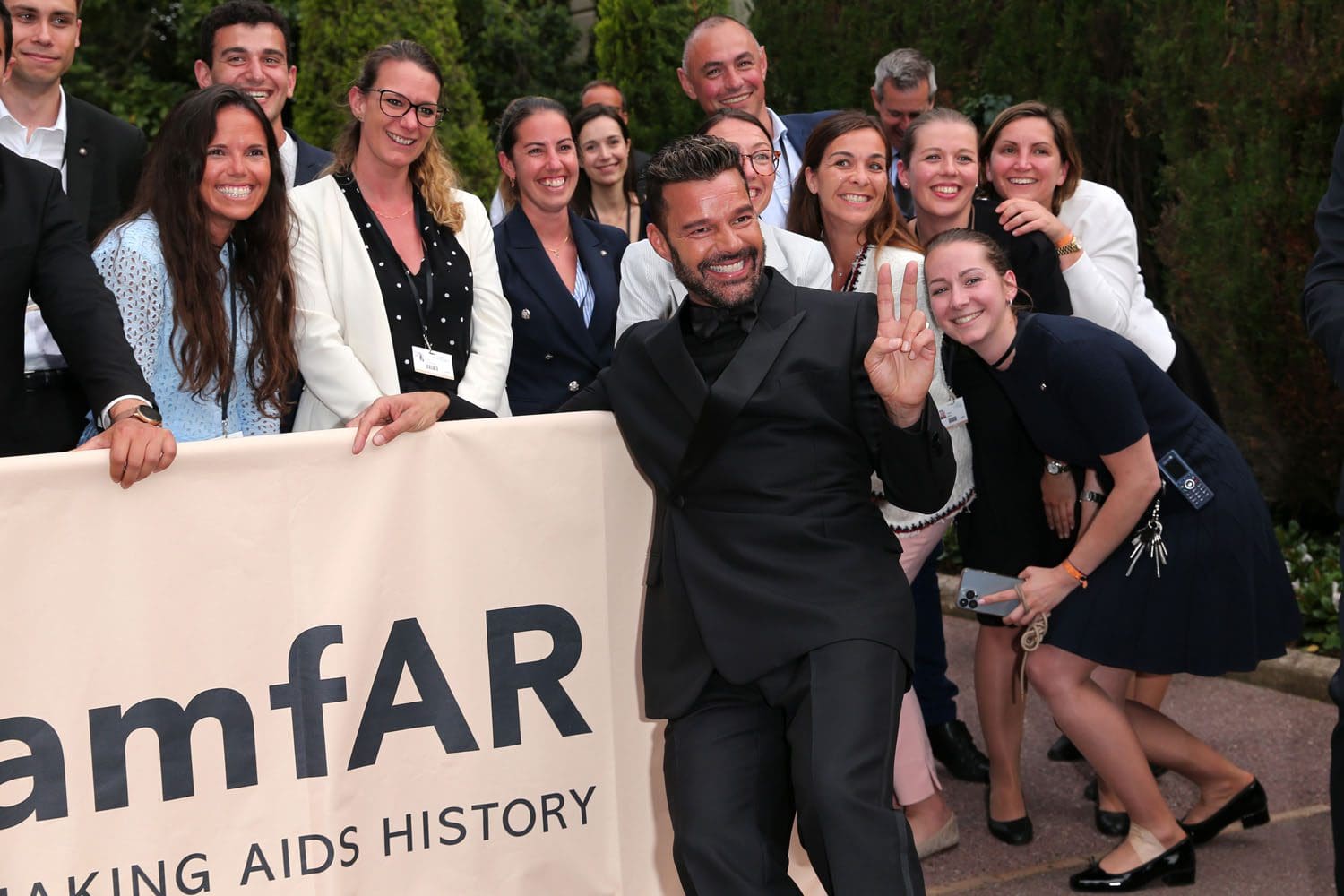 Ricky Martin and team of amfAR Gala Cannes 2022 Runway Magazine