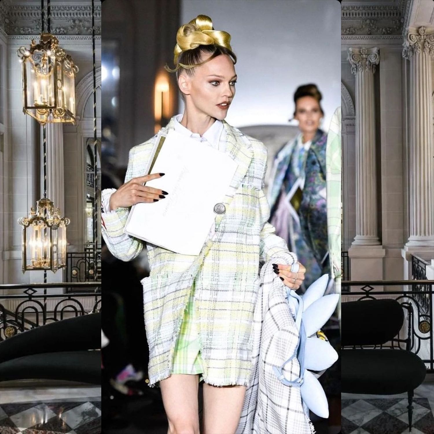 Sasha Pivovarova for Thom Browne Resort 2023 Runway Magazine