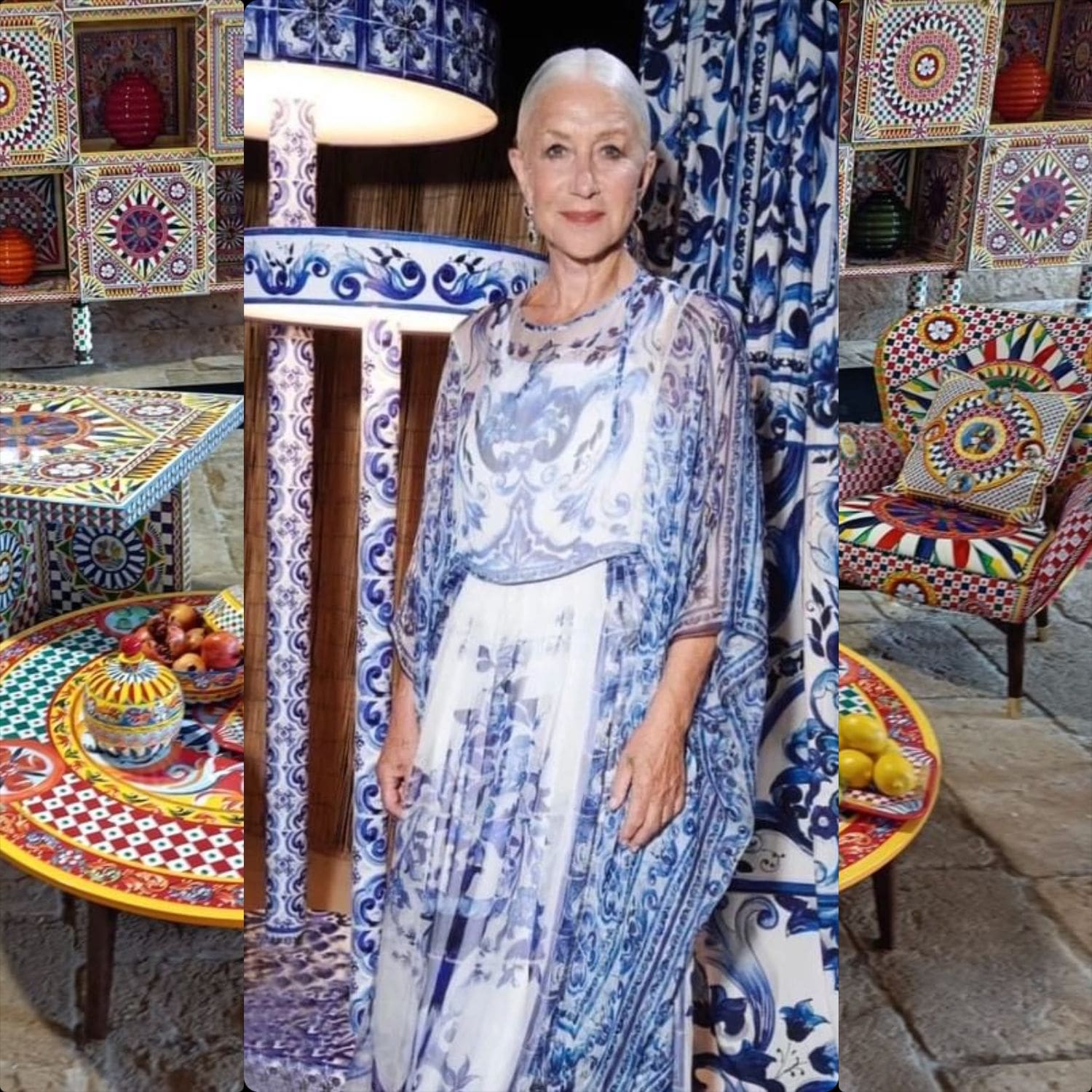 Helen Mirren at Dolce Gabbana Siracusa 2022 Runway Magazine