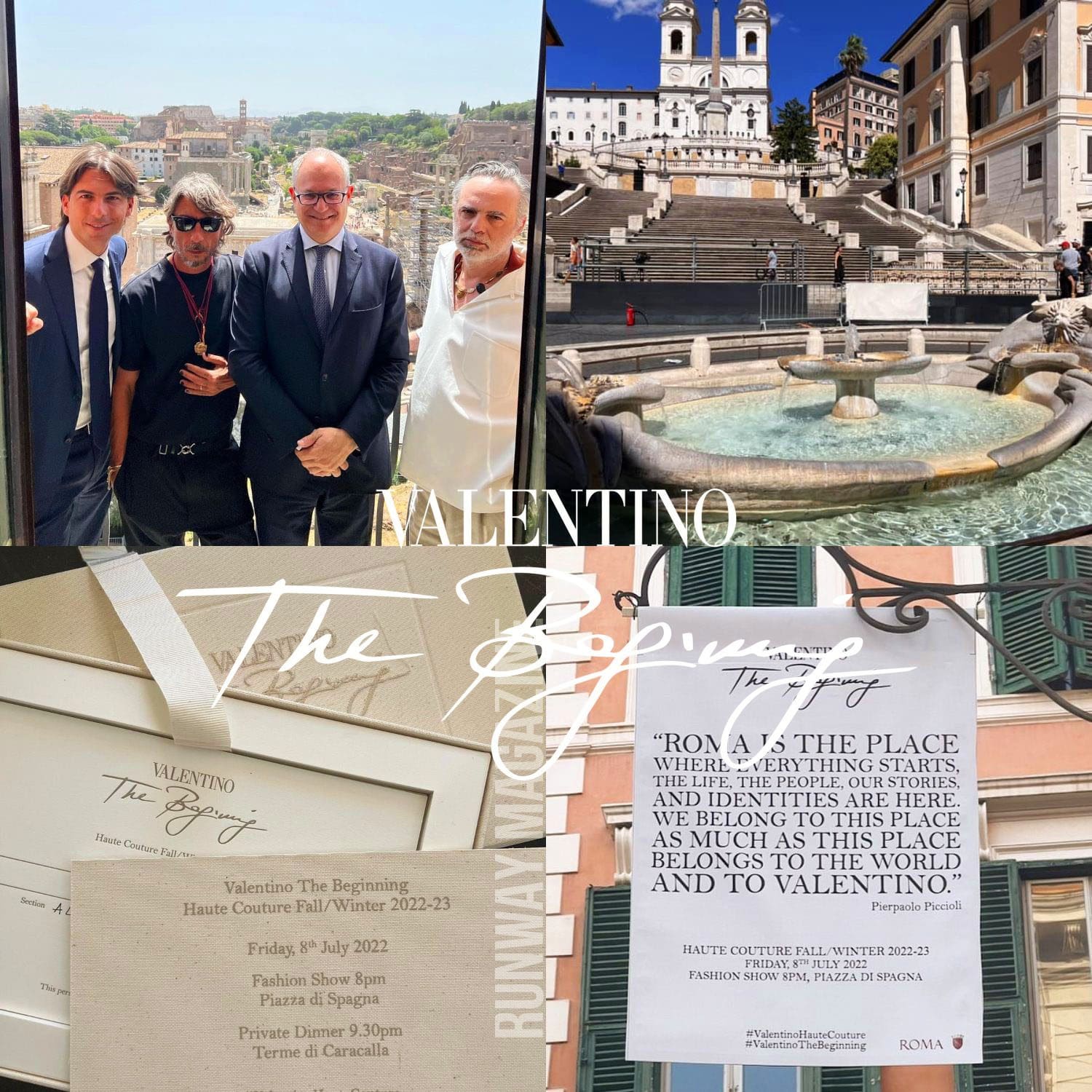 Alessandro Onorato, Pierpaolo Piccioli, Roberto Gualtieri, Alessio Vannetti preparation Valetino The Beginning in Rome