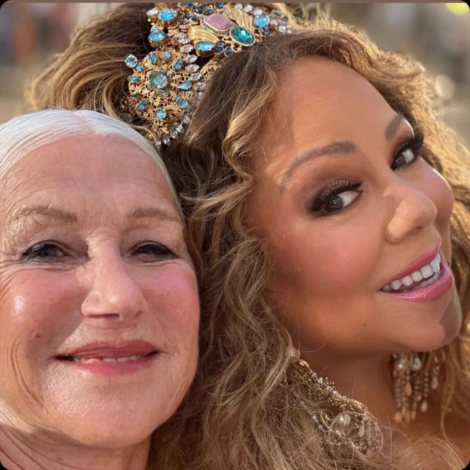 Helen Mirren and Mariah Carey at Dolce Gabbana Siracusa Alta Moda 2022 Runway Magazine