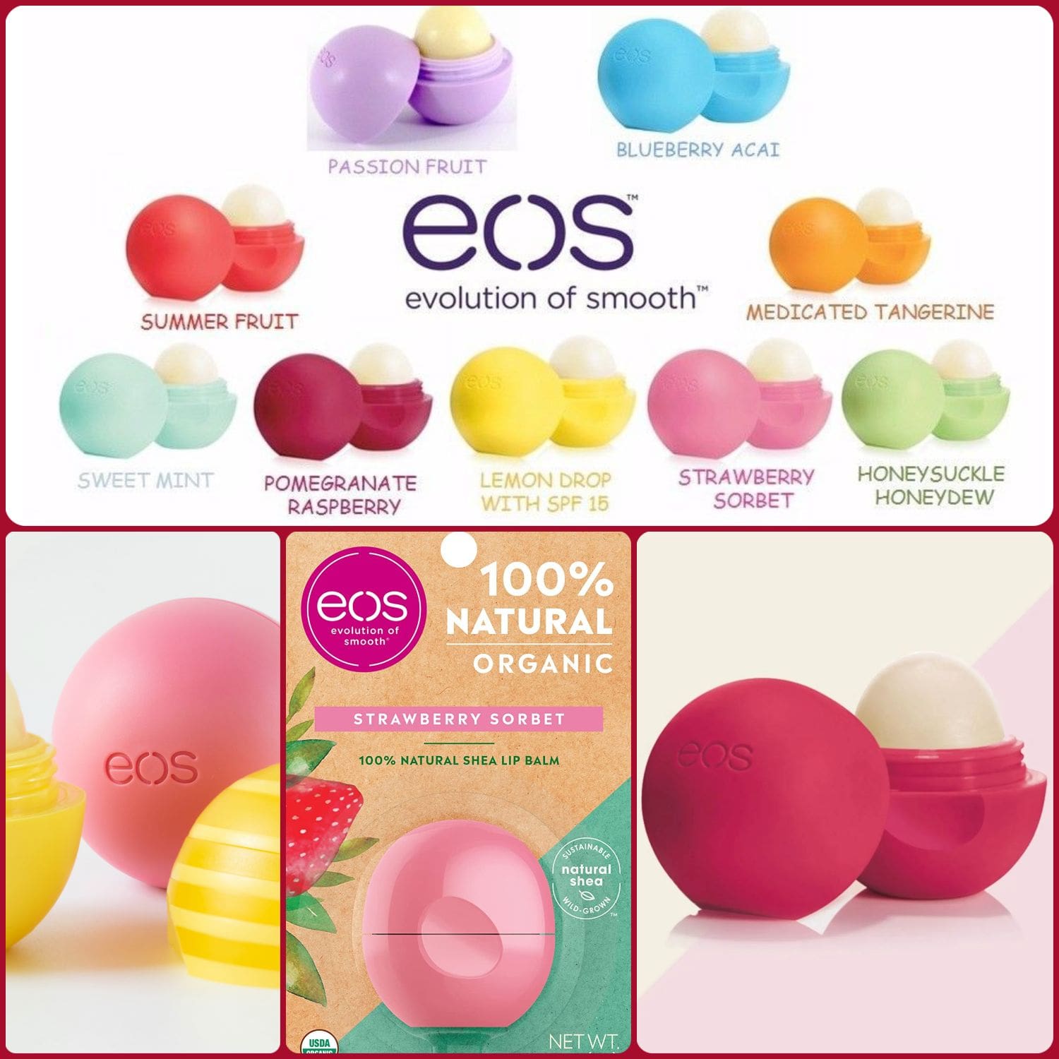 Produits de baume à lèvres EOS