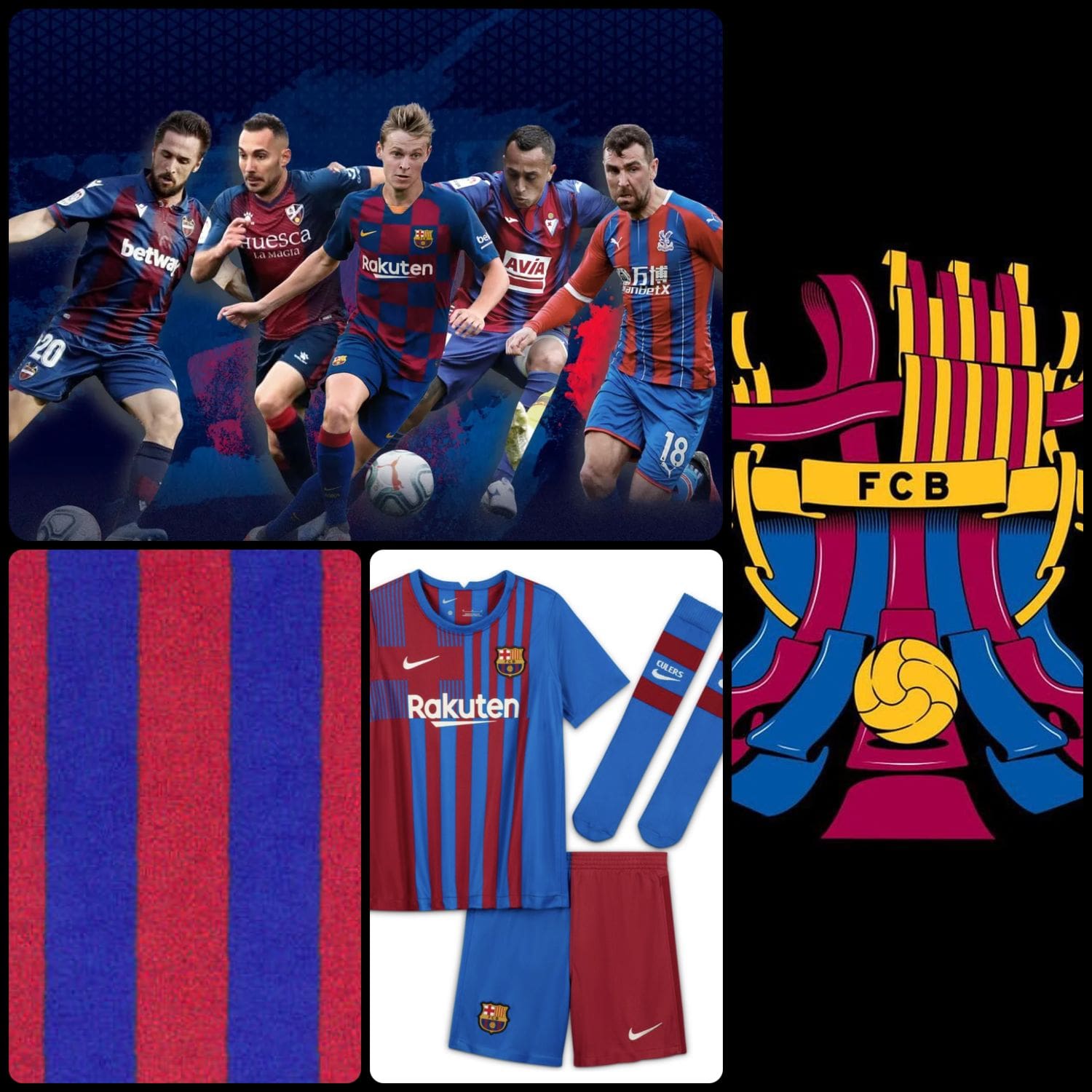 Marque sans texte, couleur - Bleu et écarlate par FUTBOL CLUB BARCELONA