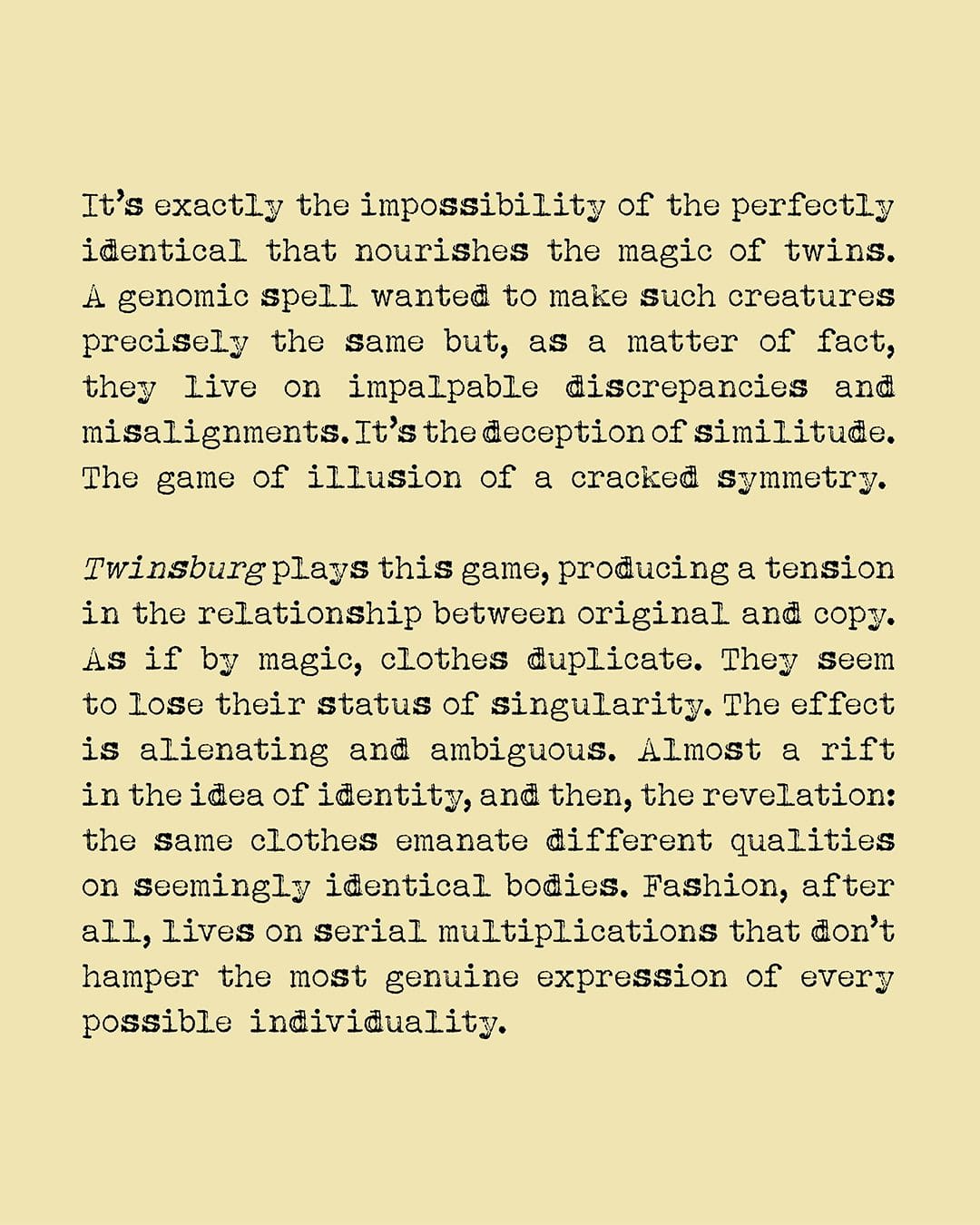 Alessandro Michele sobre Gucci Twinsburg