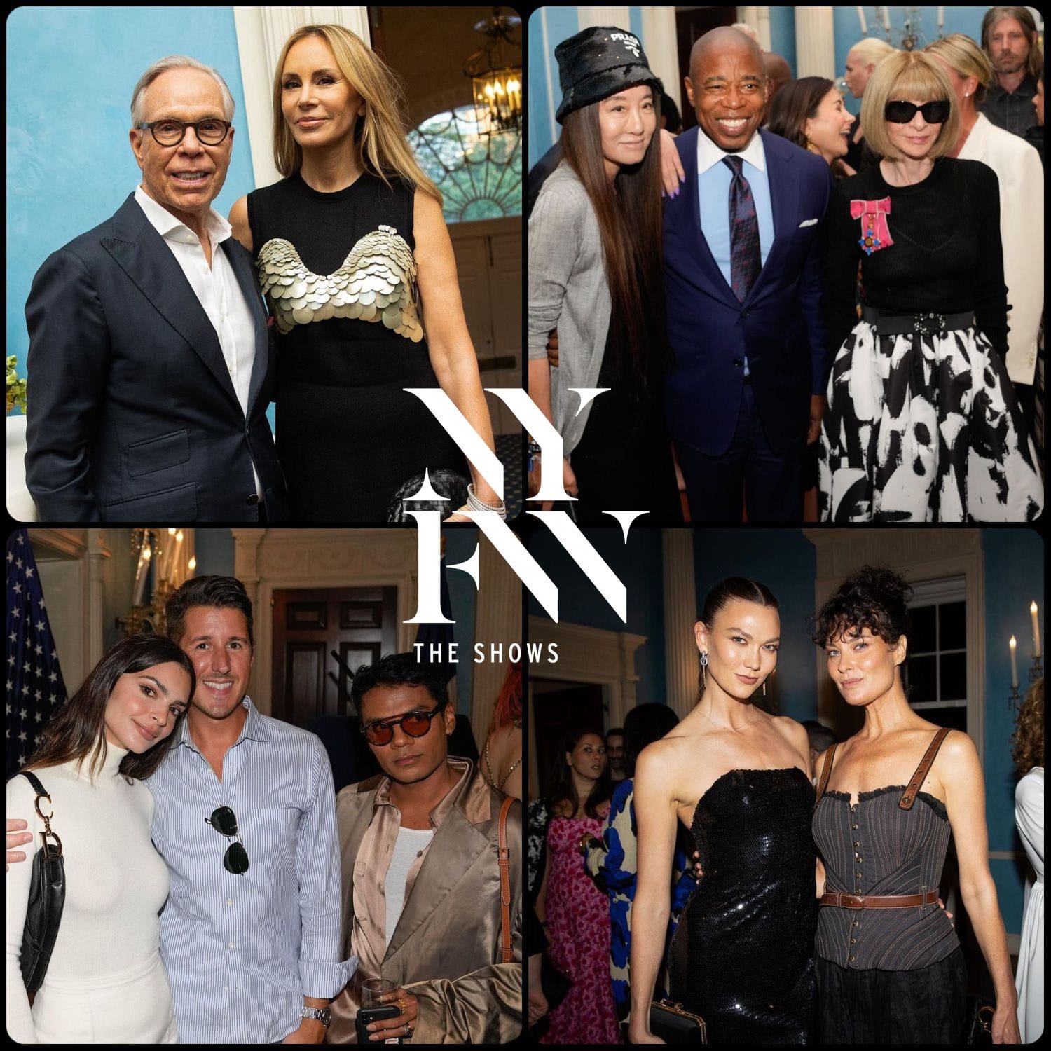市长 Eric Adams、Anna Wintour、Tommy Hilfiger、Karlie Kloss 在 Gracie Mansion - NYFW 2022 开幕