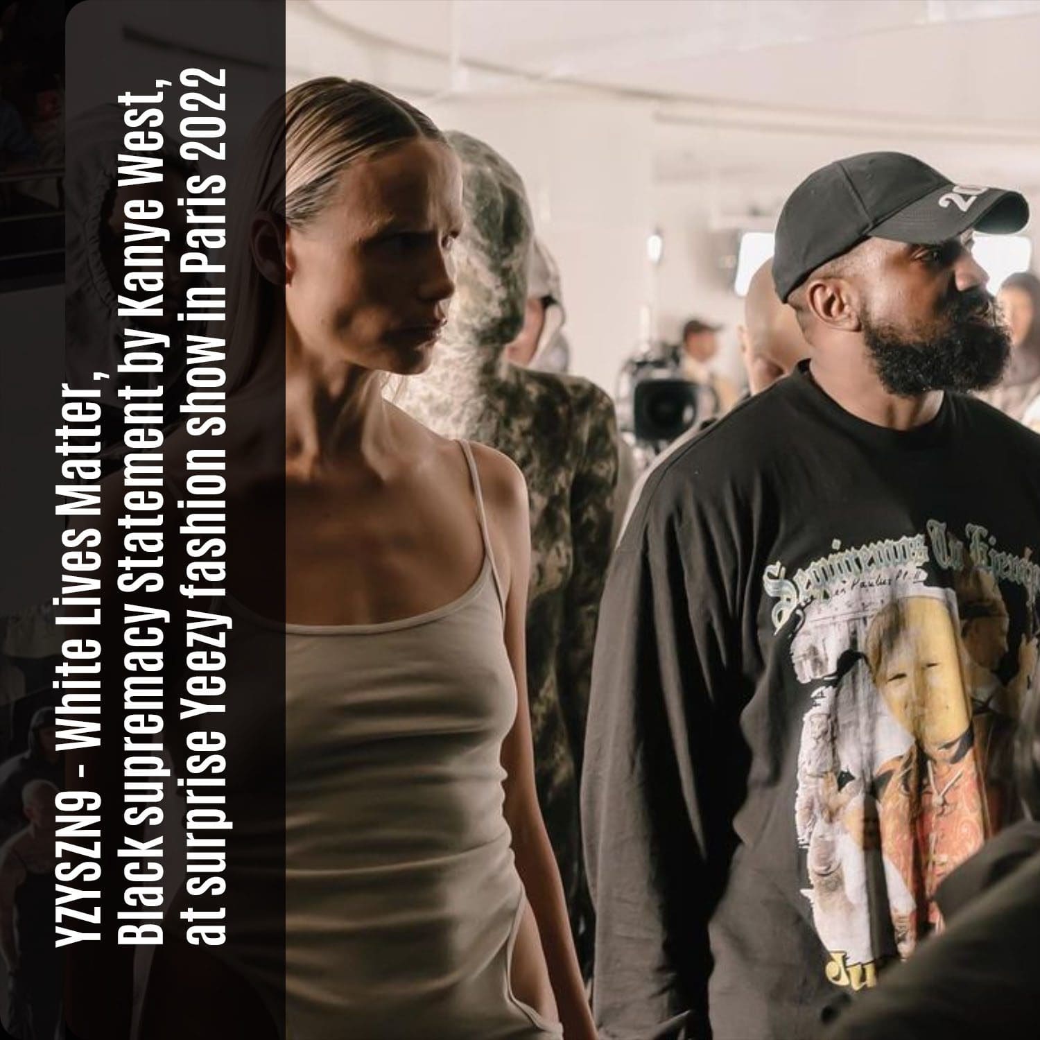 16 YZYSZN9 White Lives Matter Kanye West überrascht die Yeezy-Modenschau in Paris