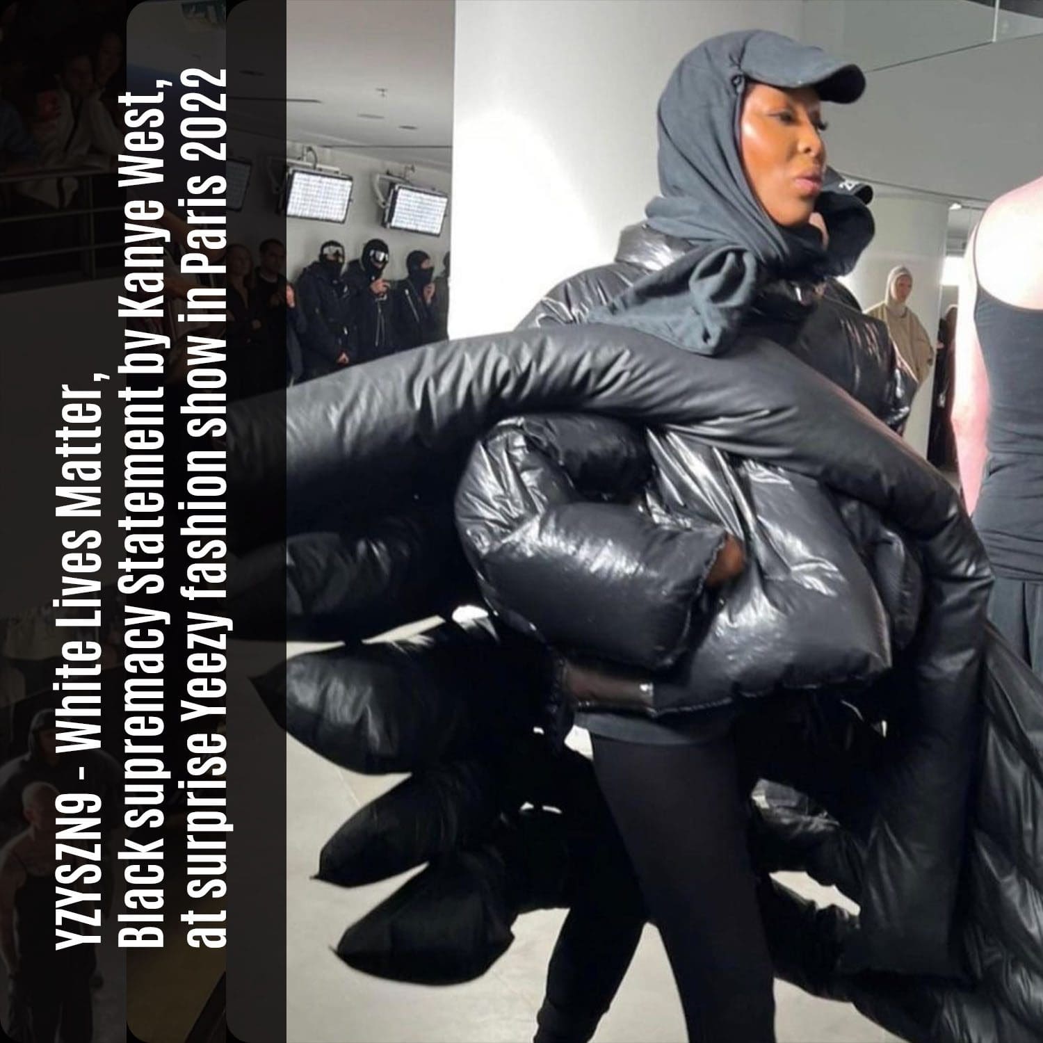 18 YZYSZN9 White Lives Matter Kanye West überrascht die Yeezy-Modenschau in Paris