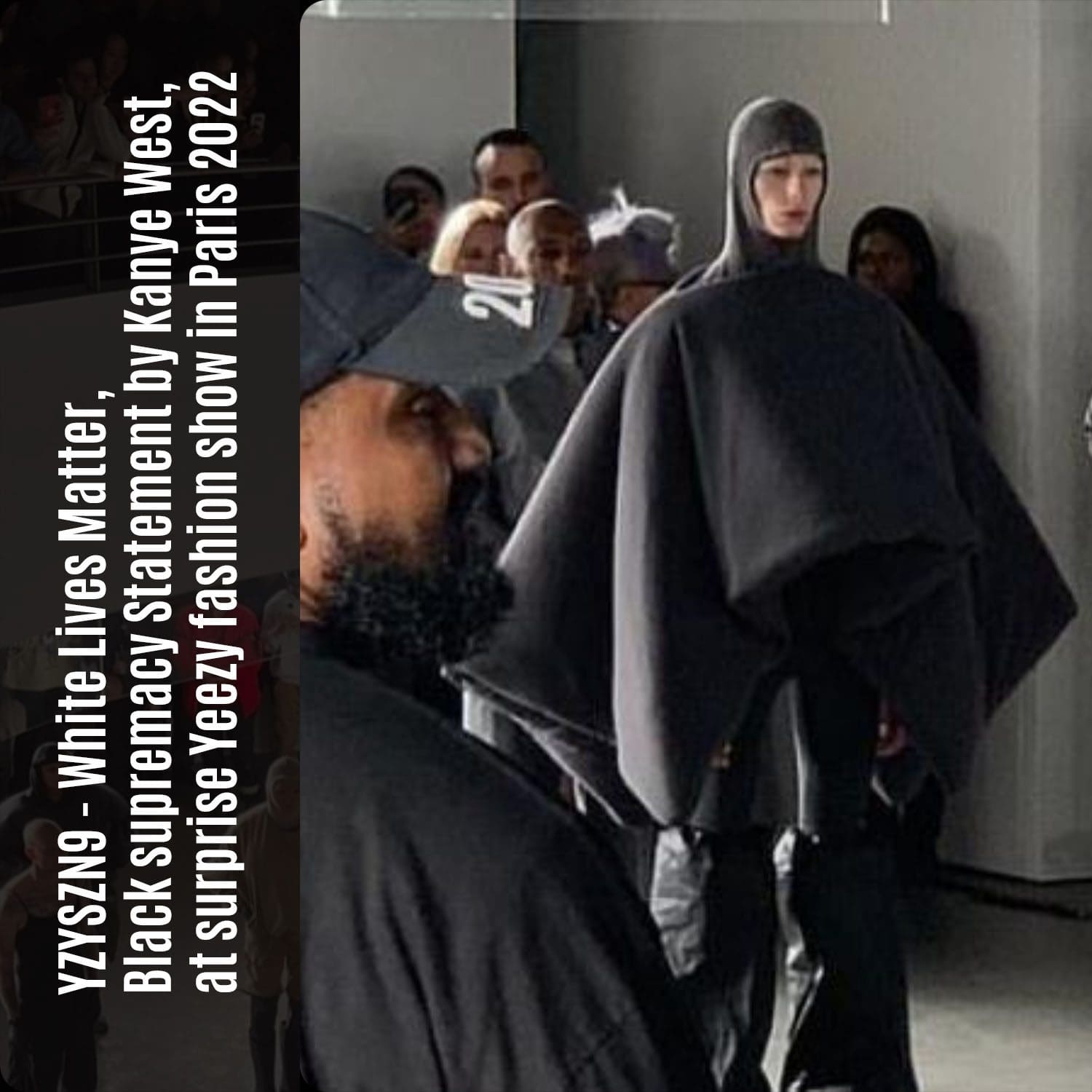 23 YZYSZN9 White Lives Matter Kanye West überrascht die Yeezy-Modenschau in Paris