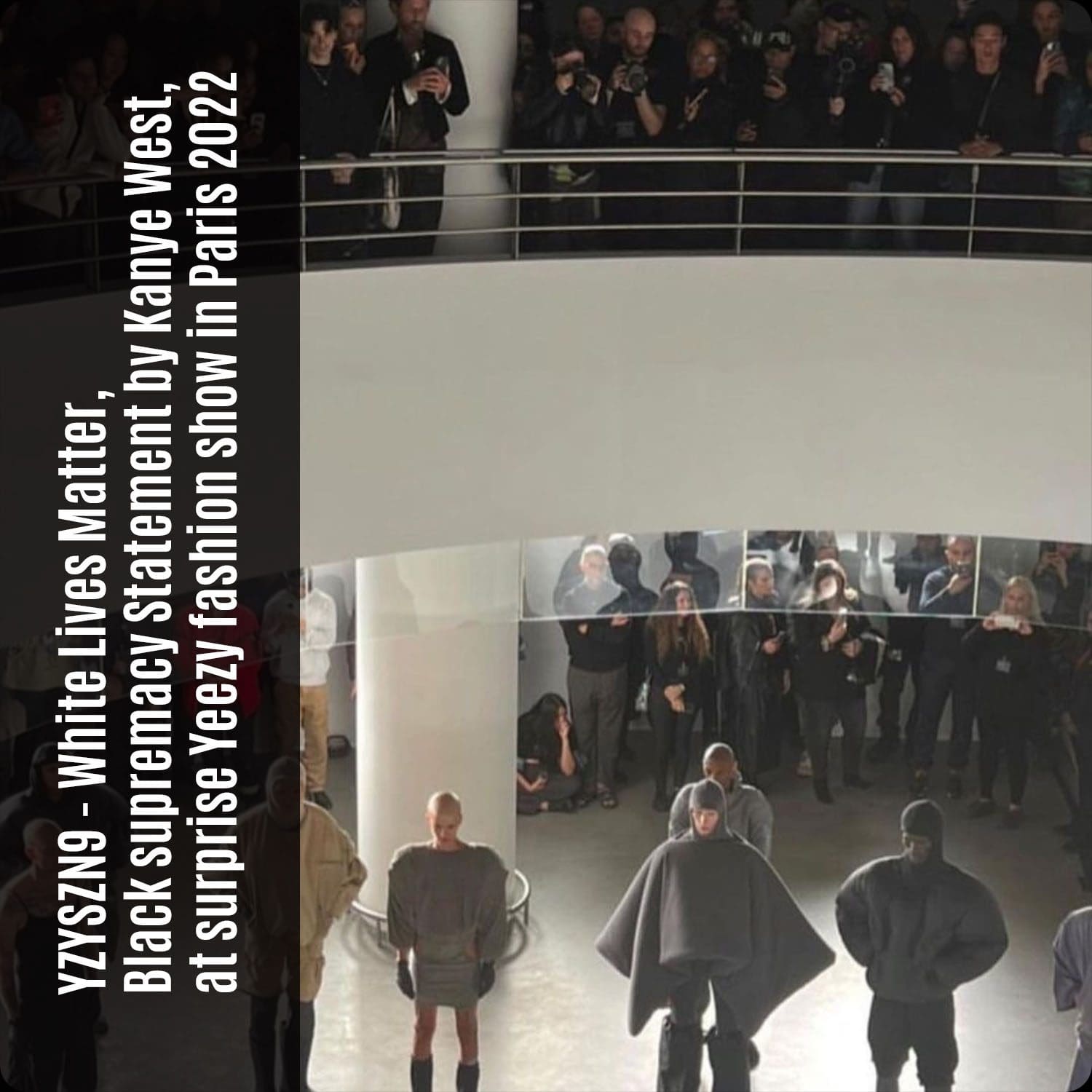 24 YZYSZN9 White Lives Matter Kanye West überrascht die Yeezy-Modenschau in Paris