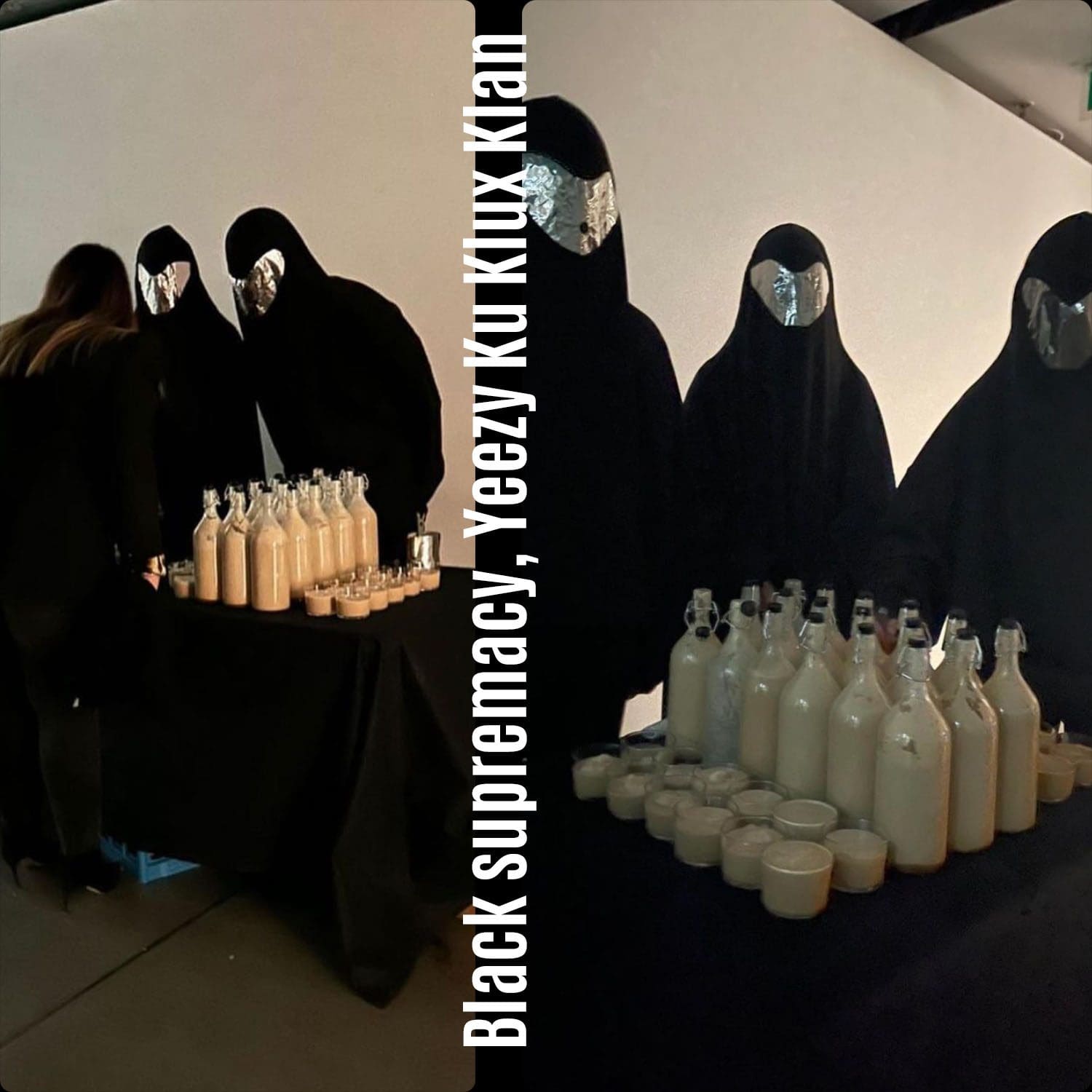 8 YZYSZN9 White Lives Matter Black Supremacy Ku Klux Klan Kanye West überrascht Yeezy Fashion Show Paris