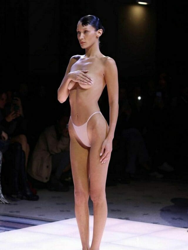 Bella Hadid got naked on Paris Runway