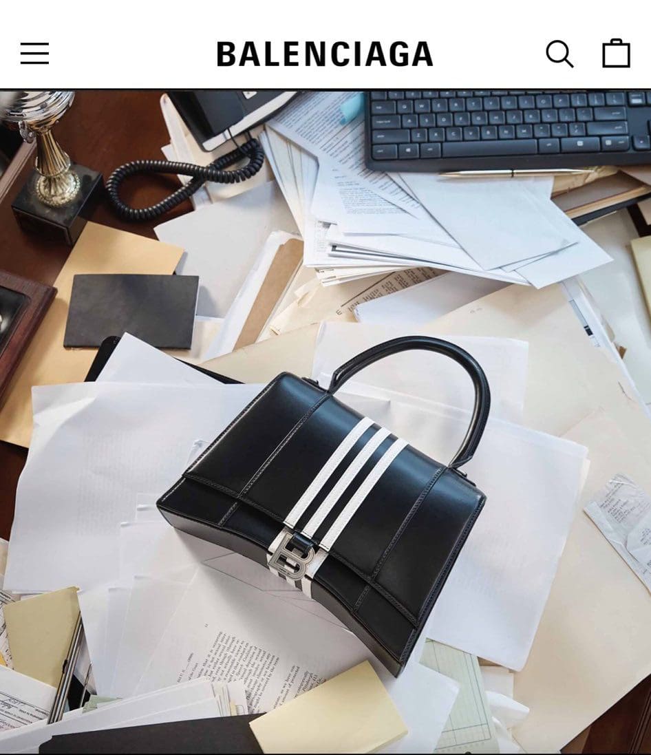 1 Balenciaga commercial with photocopy of an excerpt of a court document ruling on child pornography