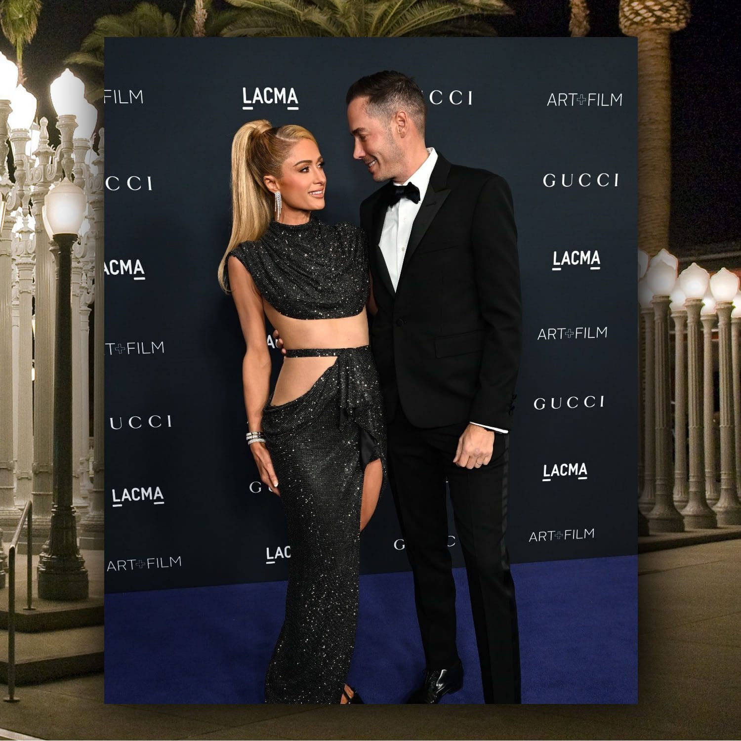 Paris Hilton und LACMA-Treuhänder Carter Reum bei der 11. jährlichen LACMA ArtFilm Gala 2023