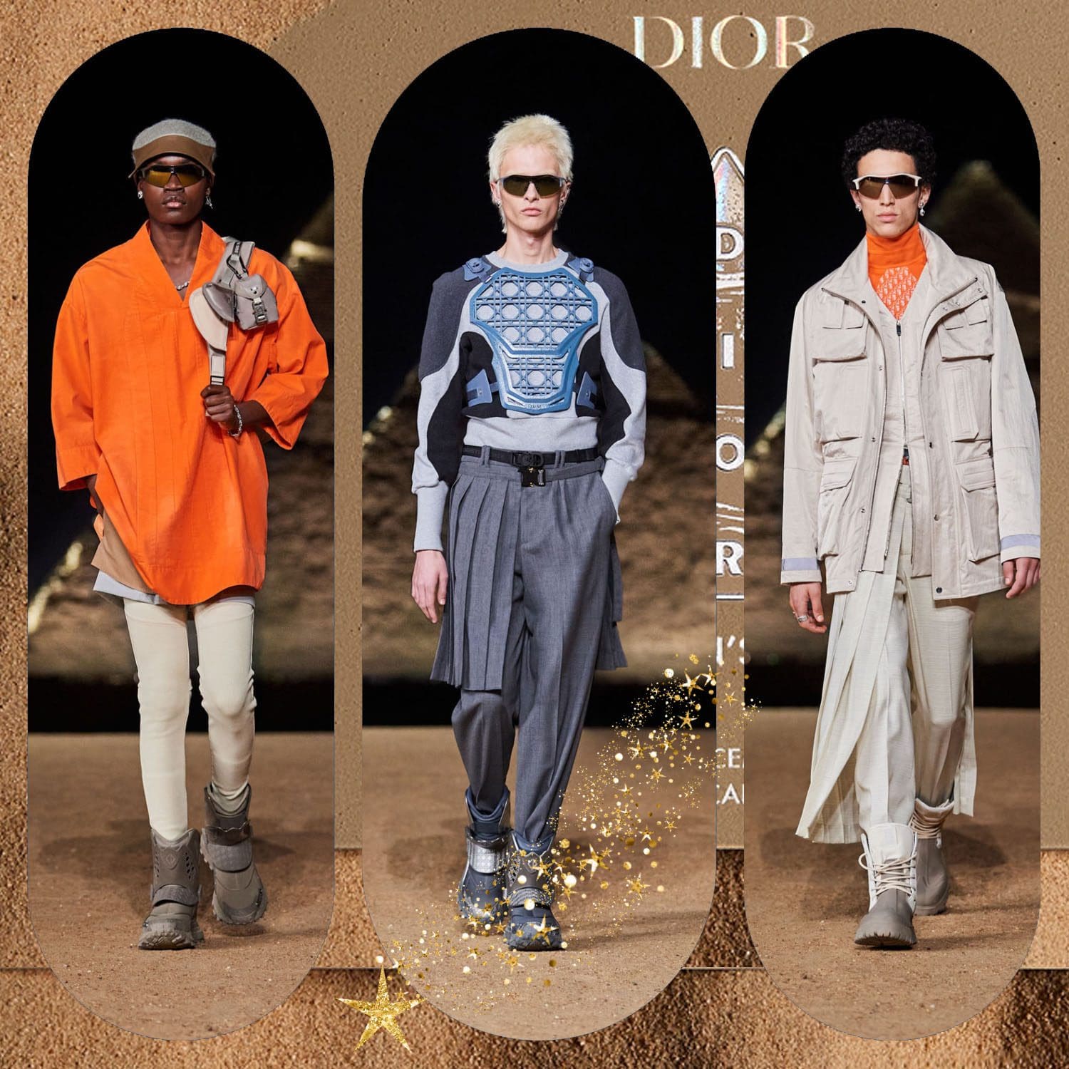 1 Dior Hombres Egipto Pirámides De Giza Pre Otoño 2023 Runway Revistas