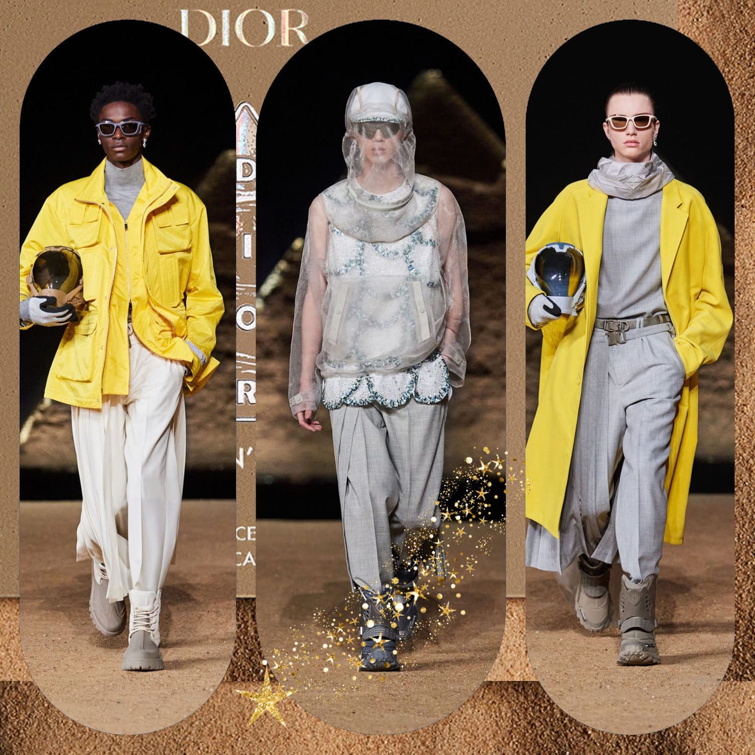2 Dior Hombres Egipto Pirámides De Giza Pre Otoño 2023 Runway Revistas